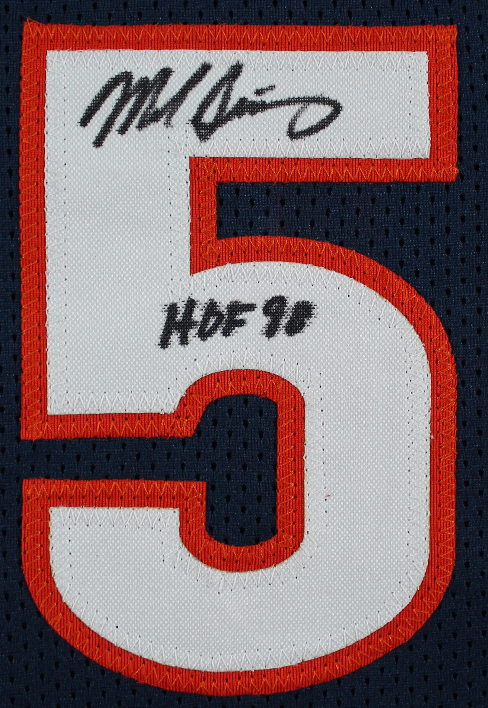 Monsters Of The Midway (3) Butkus, Singletary +1 Signed Navy Framed Jersey BAS - Image 4