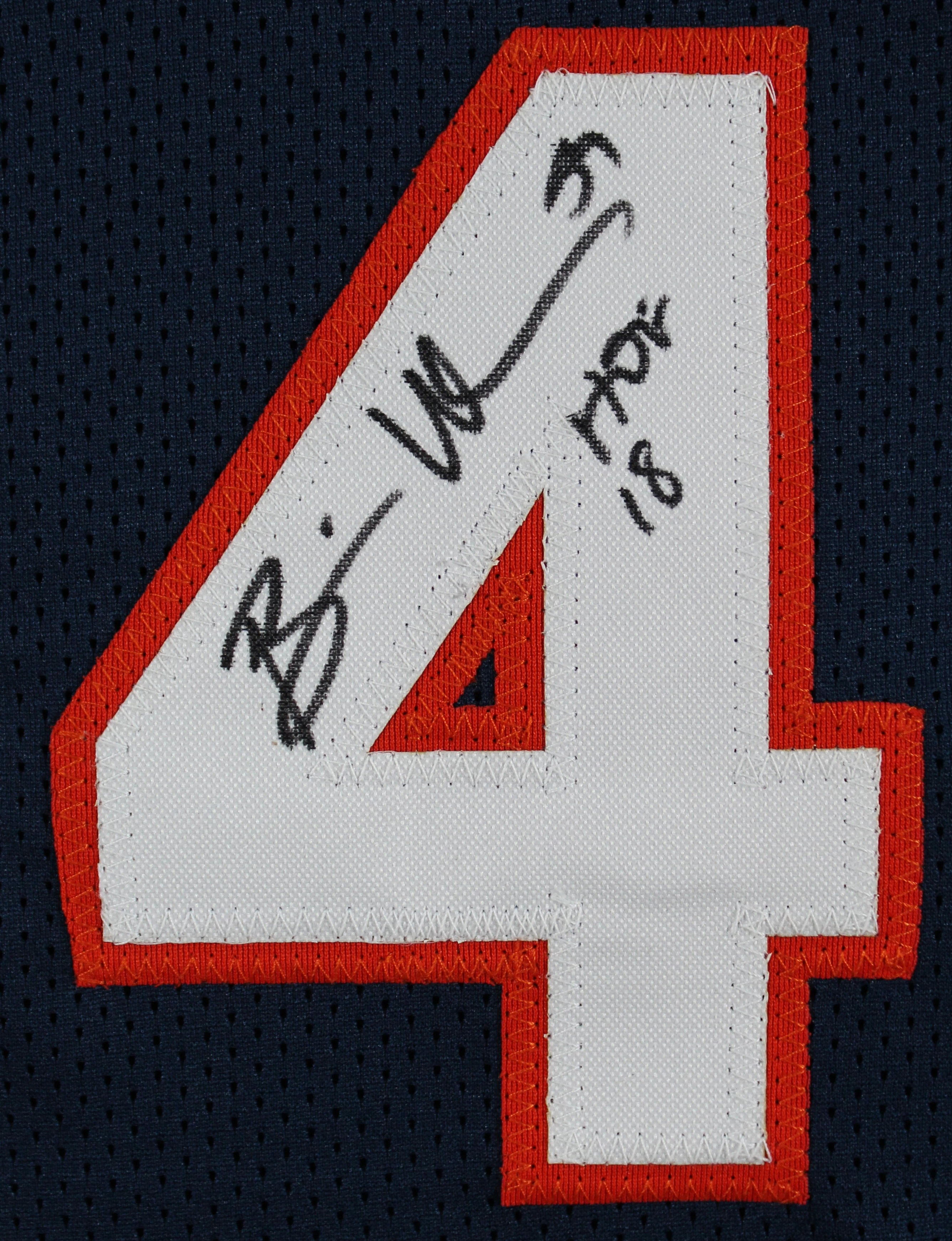 Monsters Of The Midway (3) Butkus, Singletary & Urlacher Signed Navy Jersey BAS - Image 4