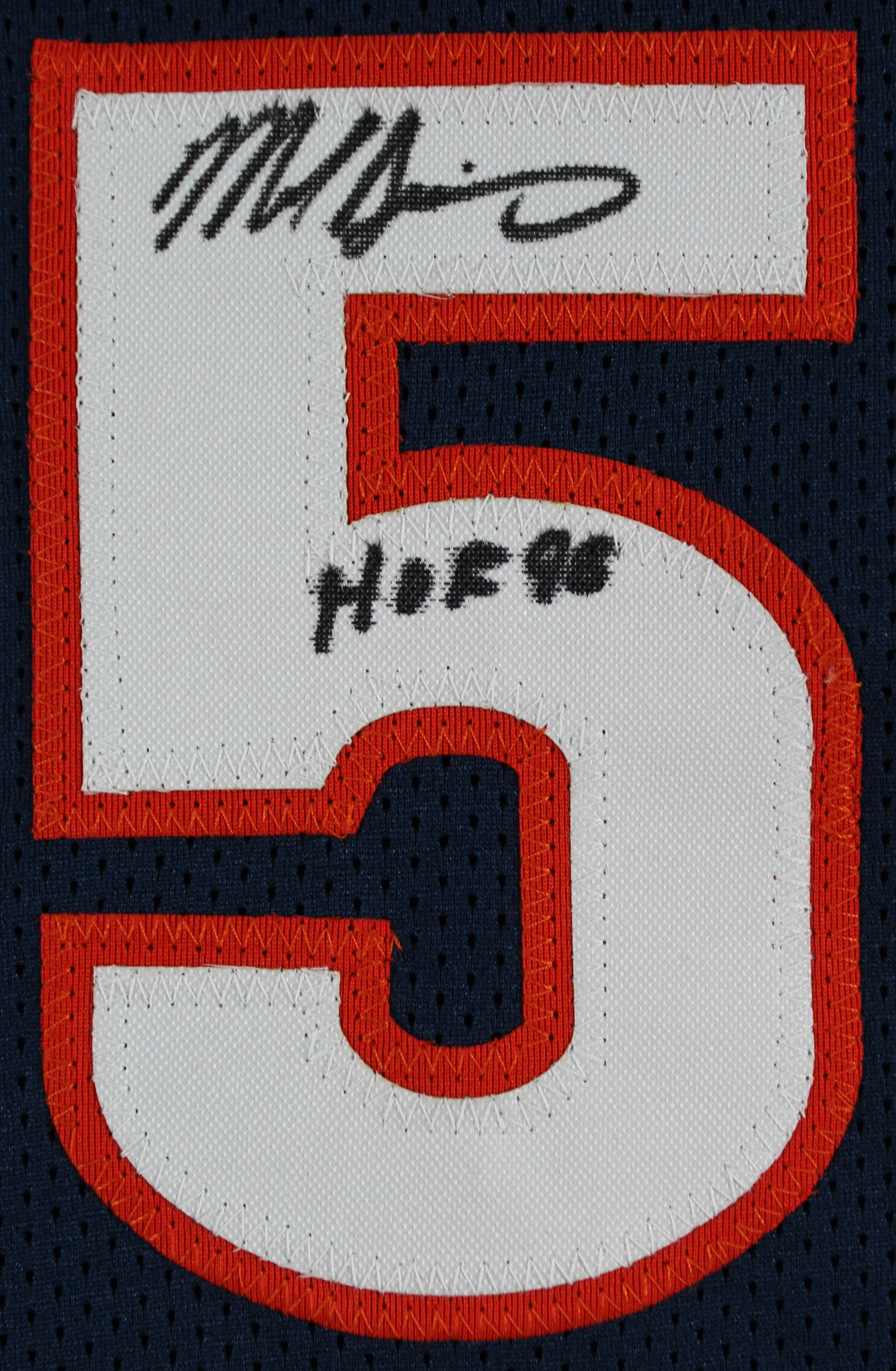Monsters Of The Midway (3) Butkus, Singletary & Urlacher Signed Navy Jersey BAS - Image 5