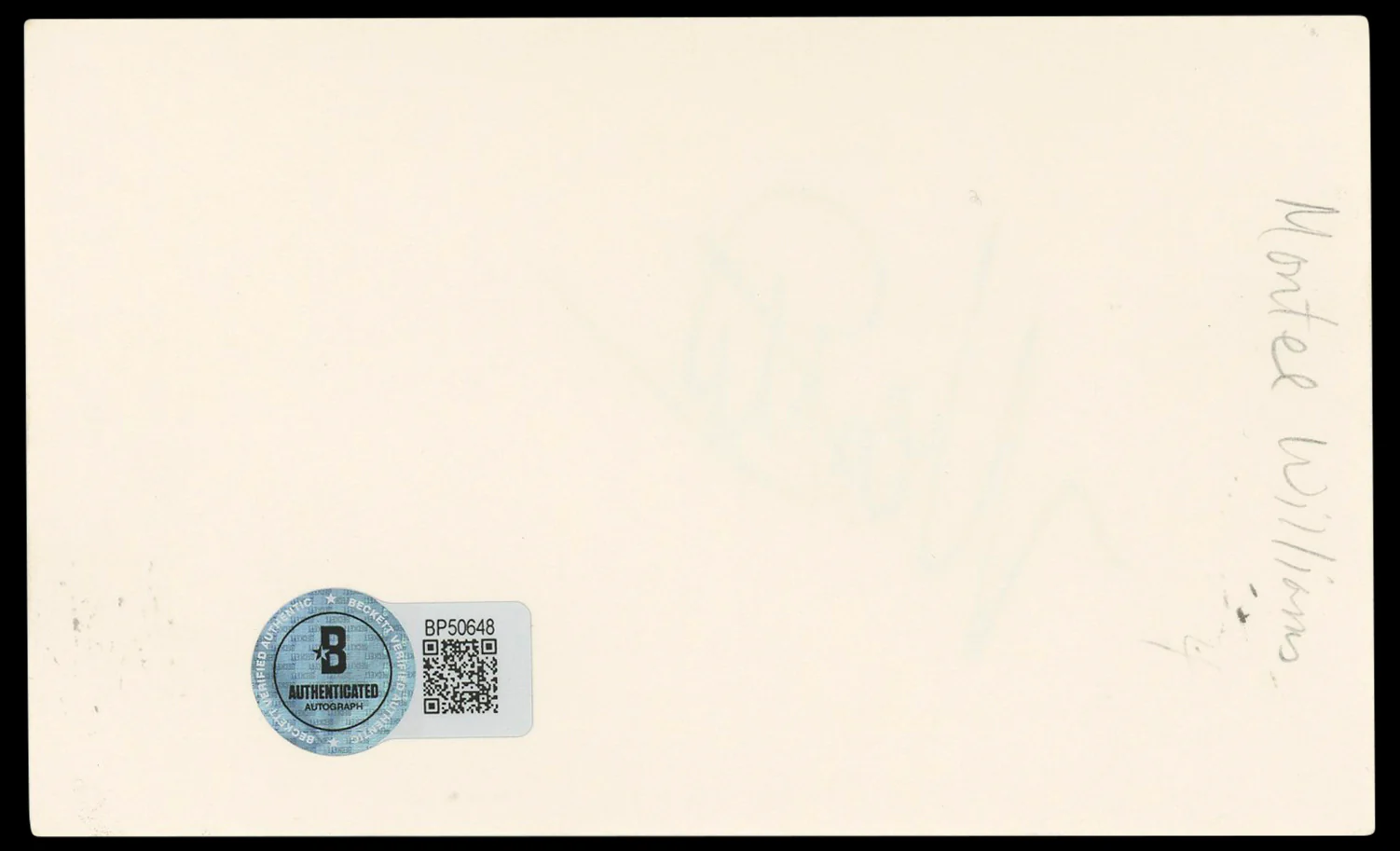 Montel Williams Authentic Signed 3x5 Index Card Autographed BAS #BP50648 - Image 3