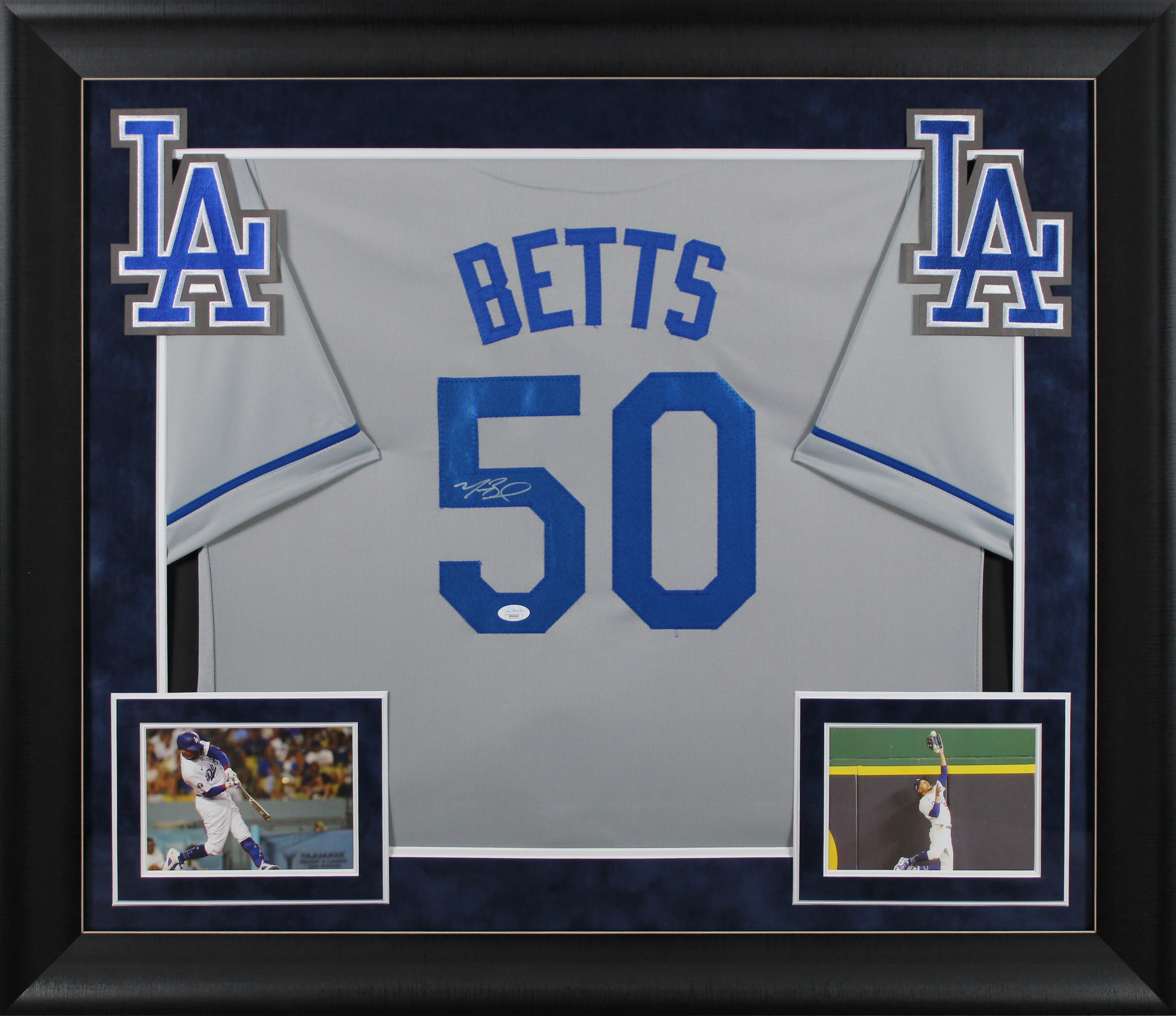 Mookie Betts Authentic Signed Grey Pro Style Framed Jersey Autographed JSA - Image 2