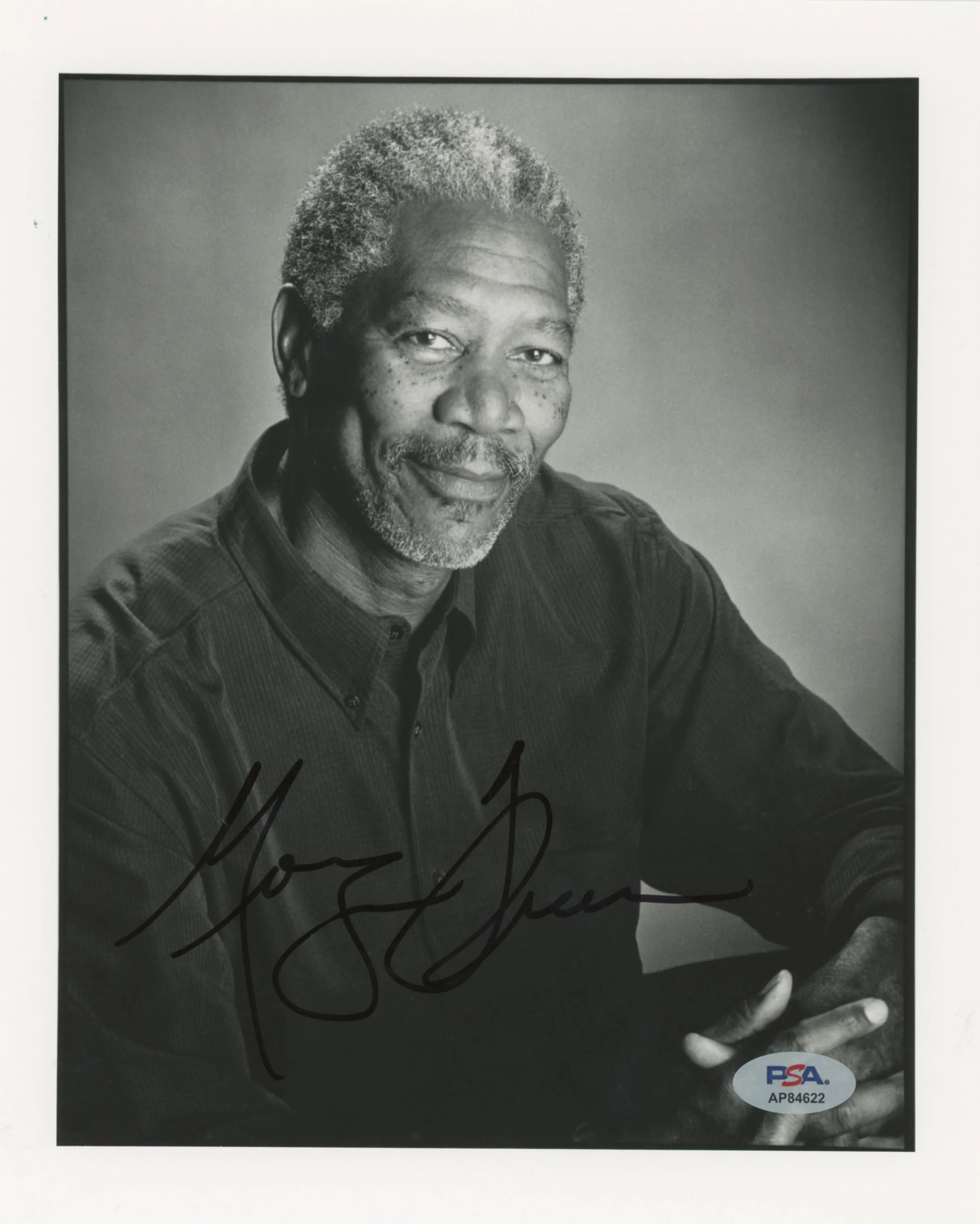 Morgan Freeman Along Came A Spider Authentic Signed 8x10 Photo PSA/DNA #AP84622