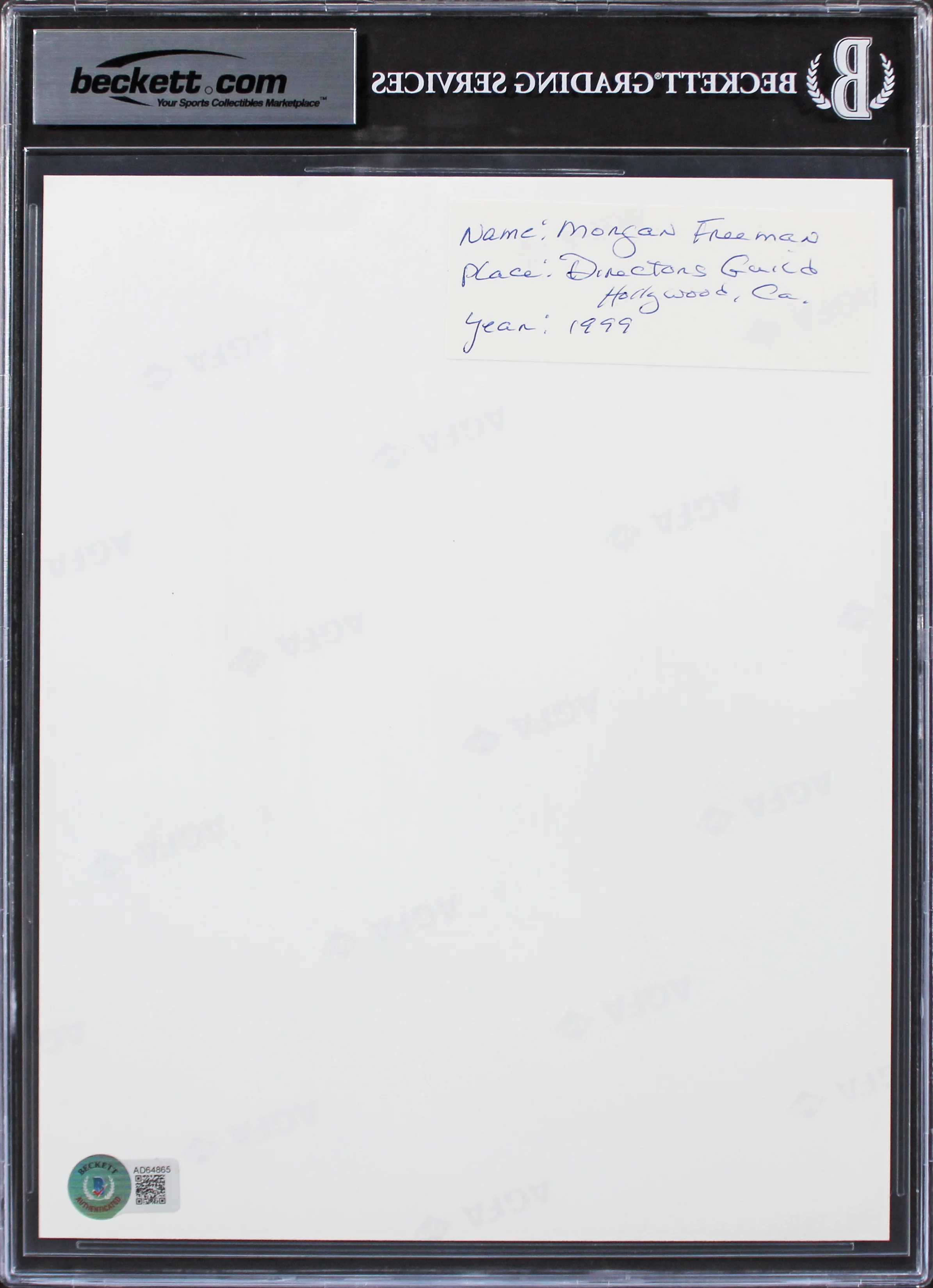 Morgan Freeman Amistad Authentic Signed 8x10 Photo Auto Graded 10! BAS Slabbed - Image 3