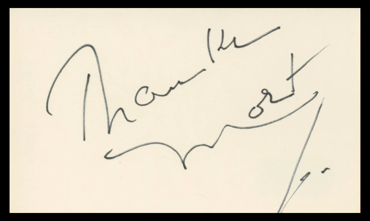 Morton Downey Jr. Predator 2 Authentic Signed 3x5 Index Card BAS #BV02198