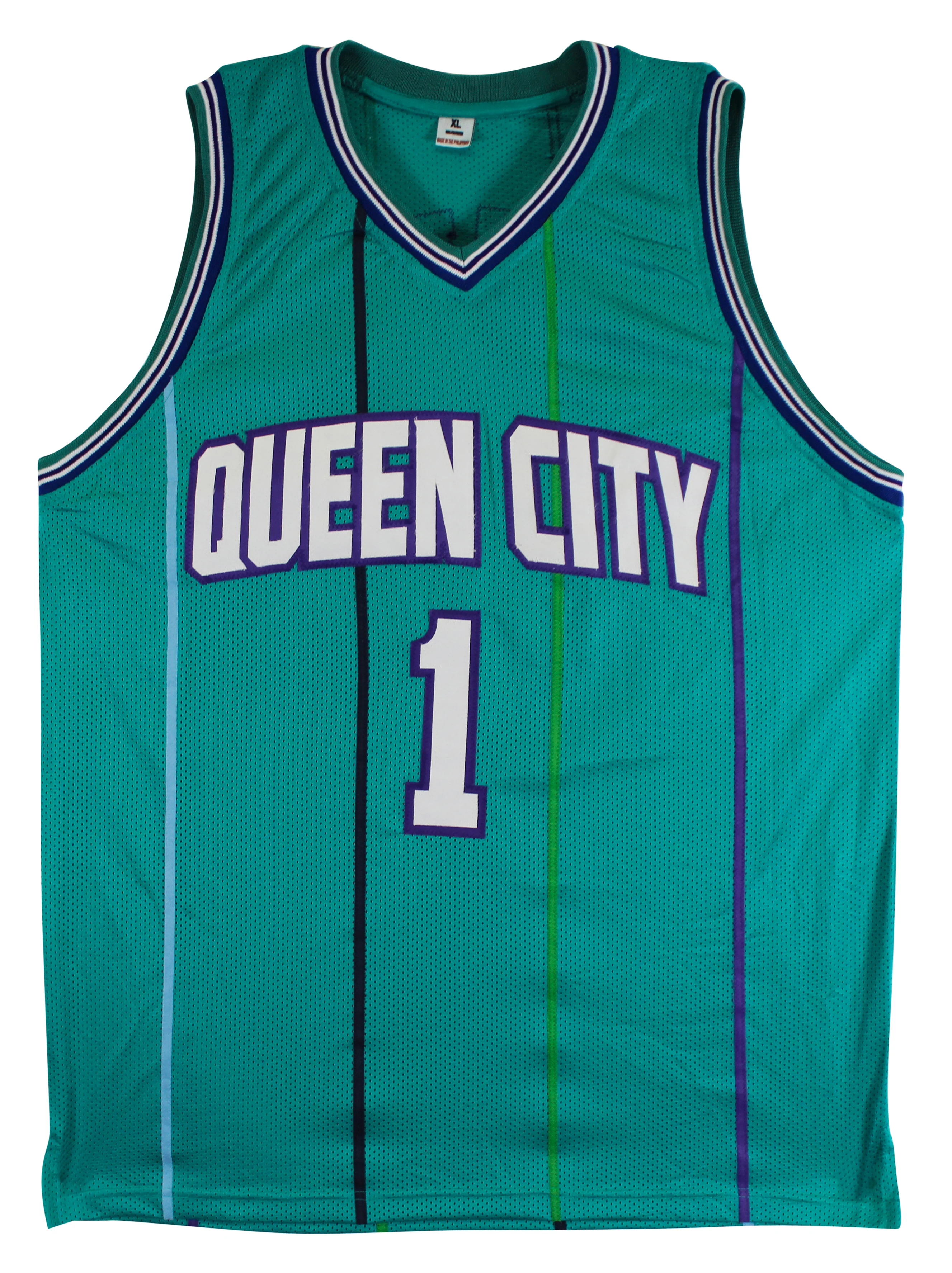 Muggsy Bogues Authentic Signed Teal Pro Style Jersey Autographed BAS Witnessed - Image 4