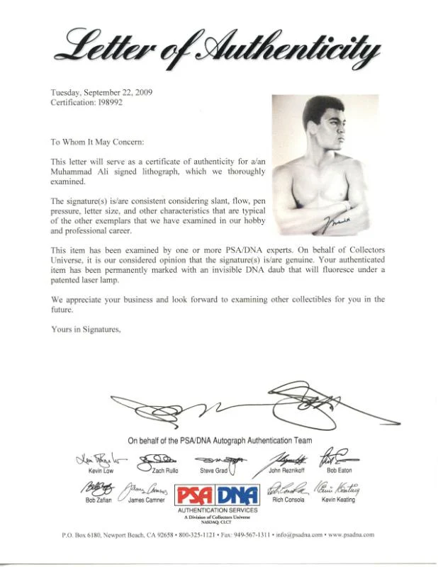 Muhammad Ali Authentic Signed 20X24 Lithograph Autographed PSA/DNA #I98992 - Image 4