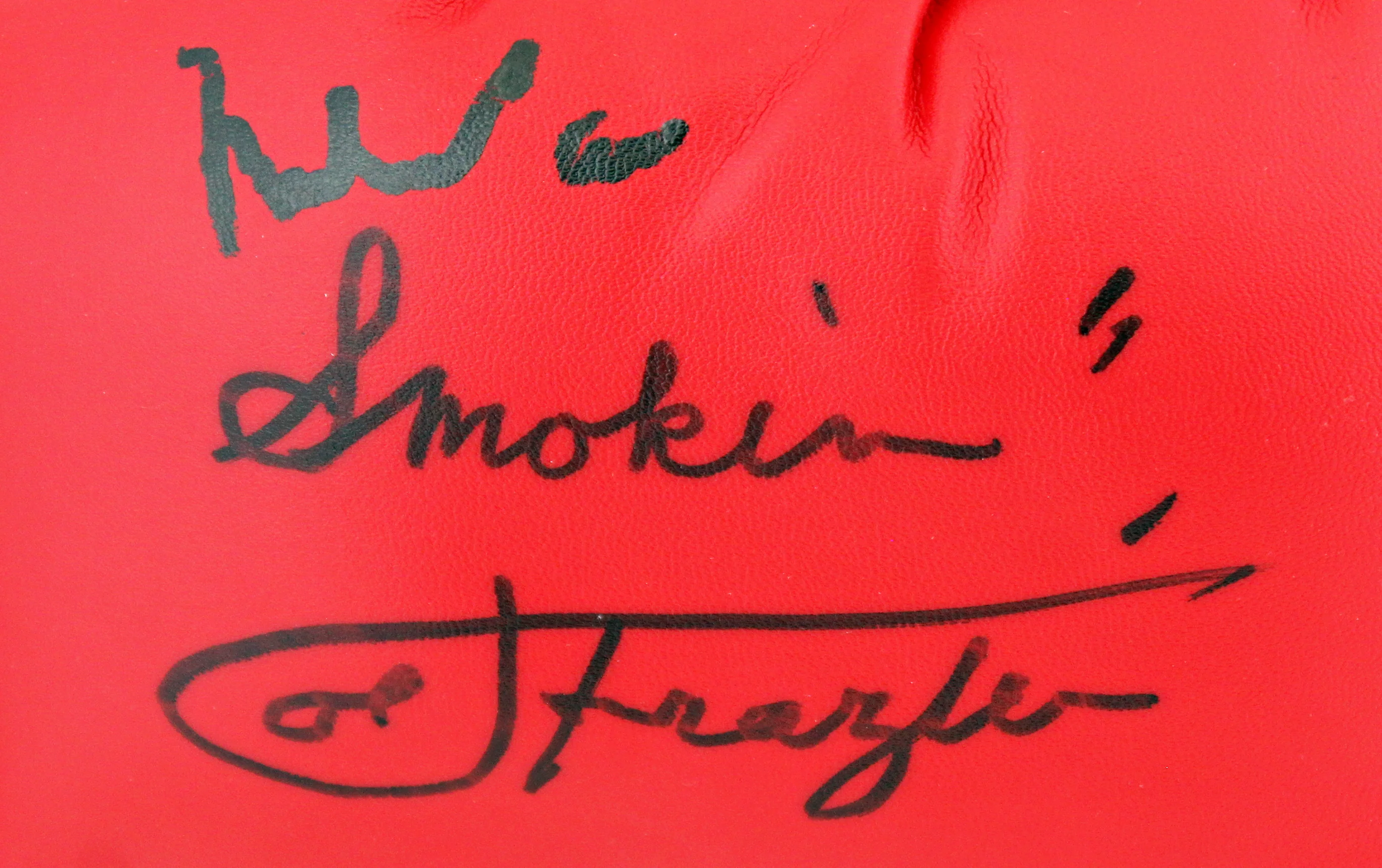 Muhammad Ali & Joe Frazier Signed Red Everlast Boxing Glove PSA/DNA #V68264 - Image 3