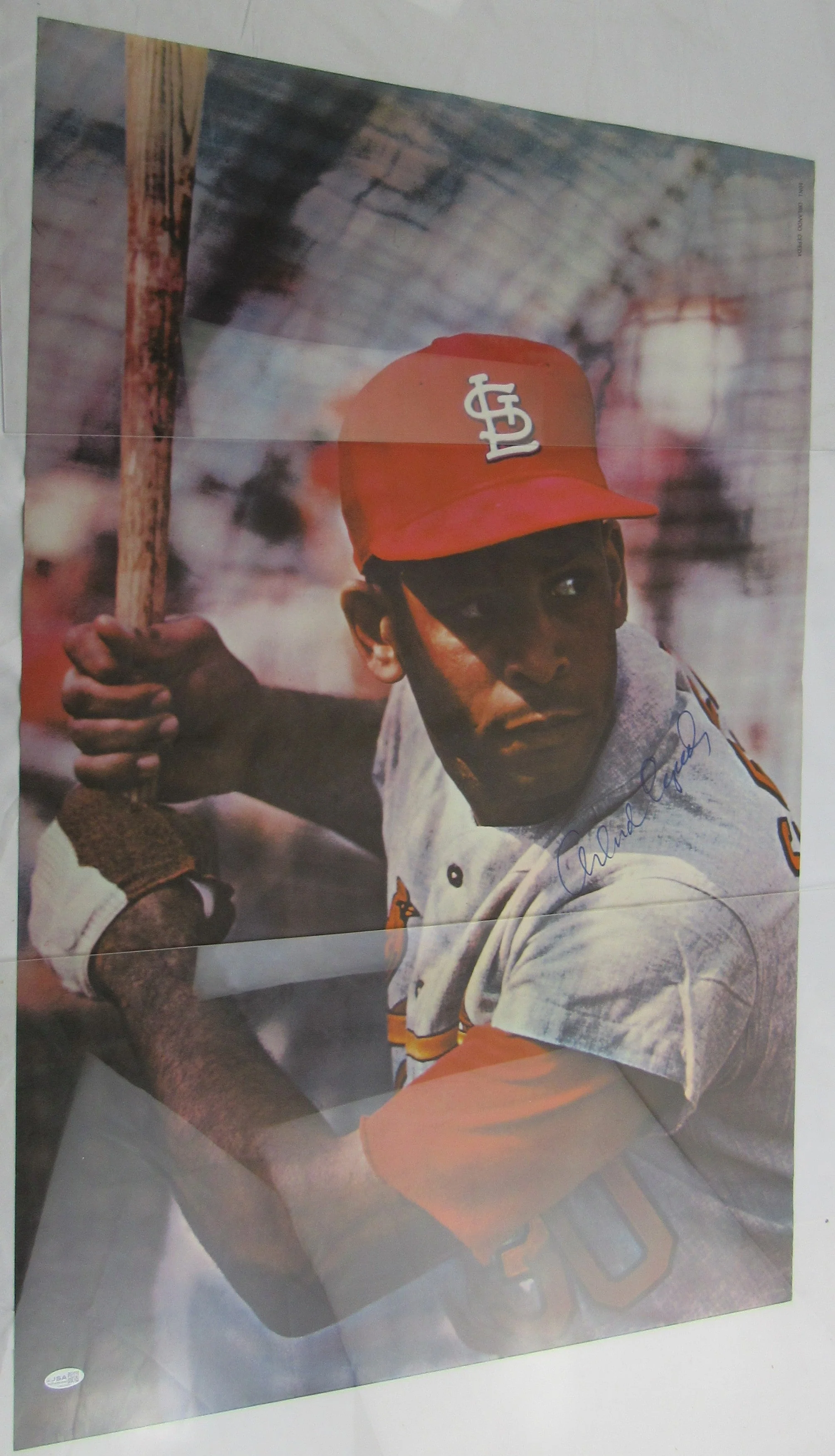 Orlando Cepeda 1968 Sports Illustrated Auto 24x36 Baseball Poster JSA CM07489