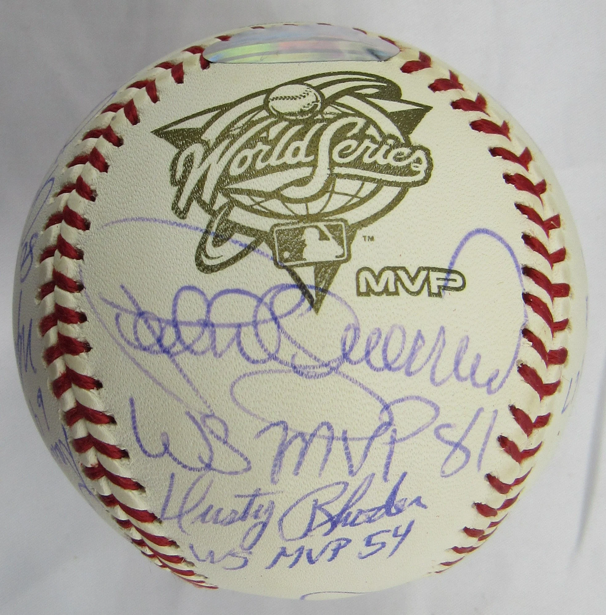 Multi Signed Auto Rawlings World Series MVP Baseball w/ Multiple Insc Steiner Hologram - Image 5