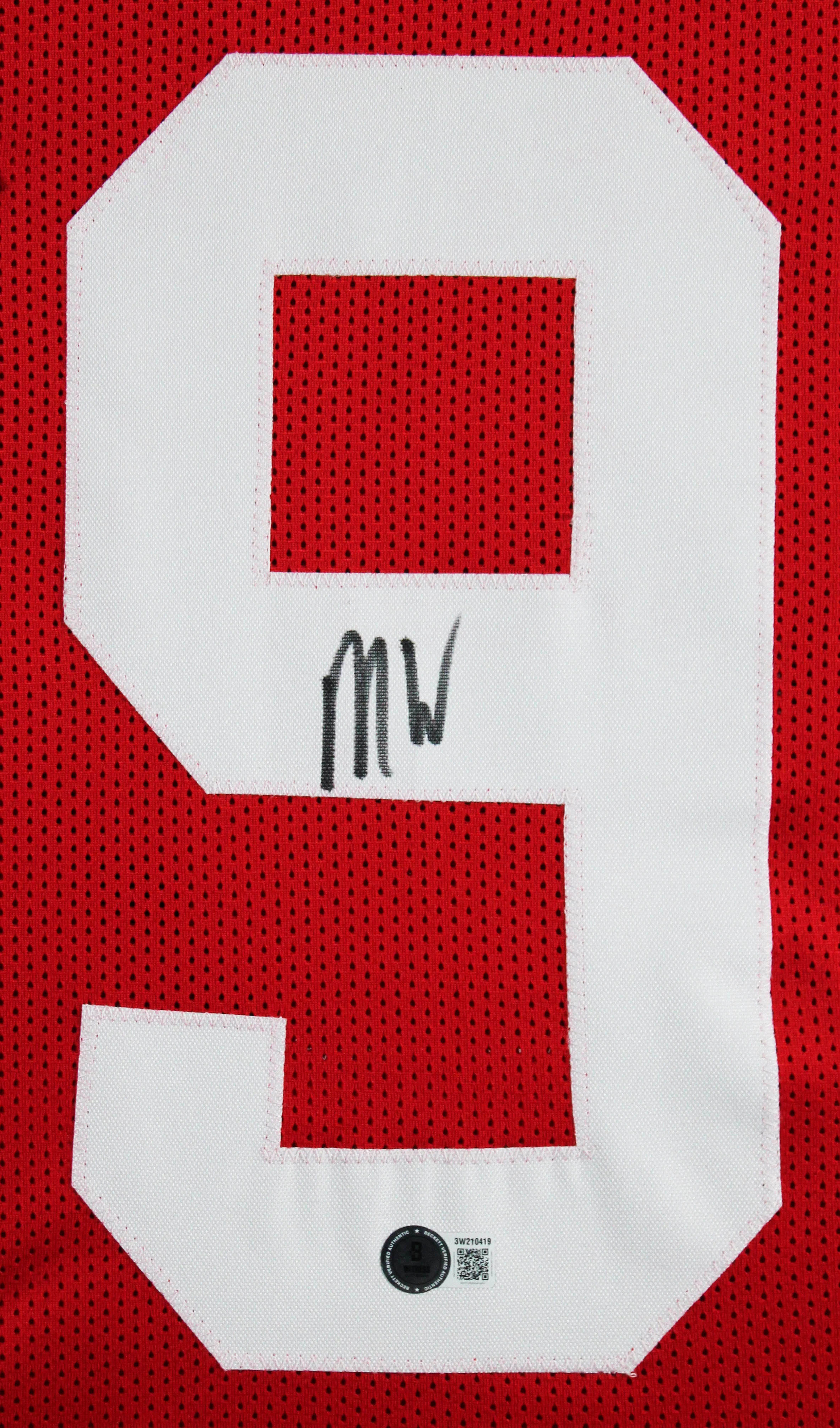 Mykel Williams Authentic Signed Red Pro Style Framed Jersey BAS Witnessed - Image 3