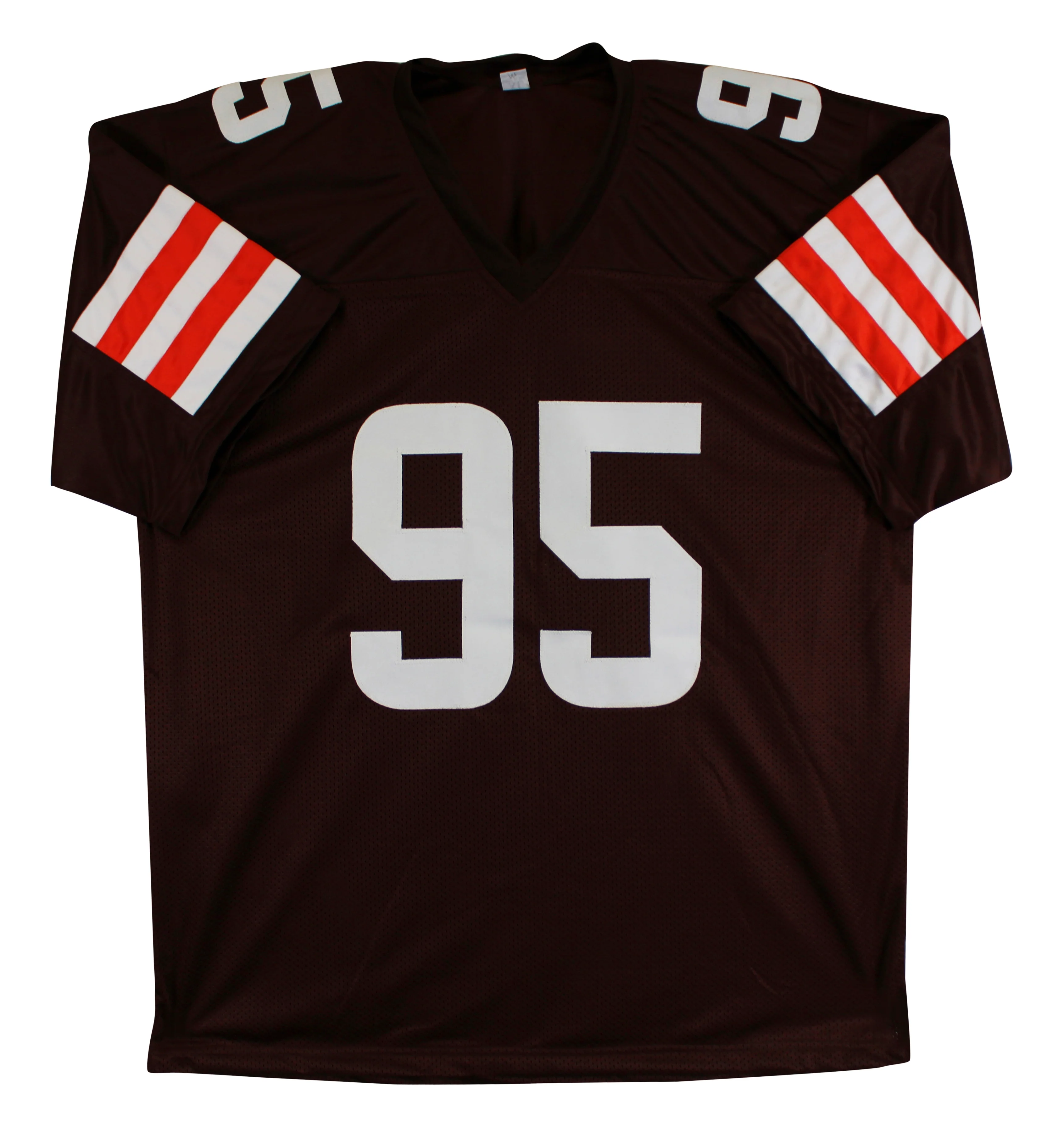 Myles Garrett Authentic Signed Brown Pro Style Jersey Autographed BAS Witness 2 - Image 4