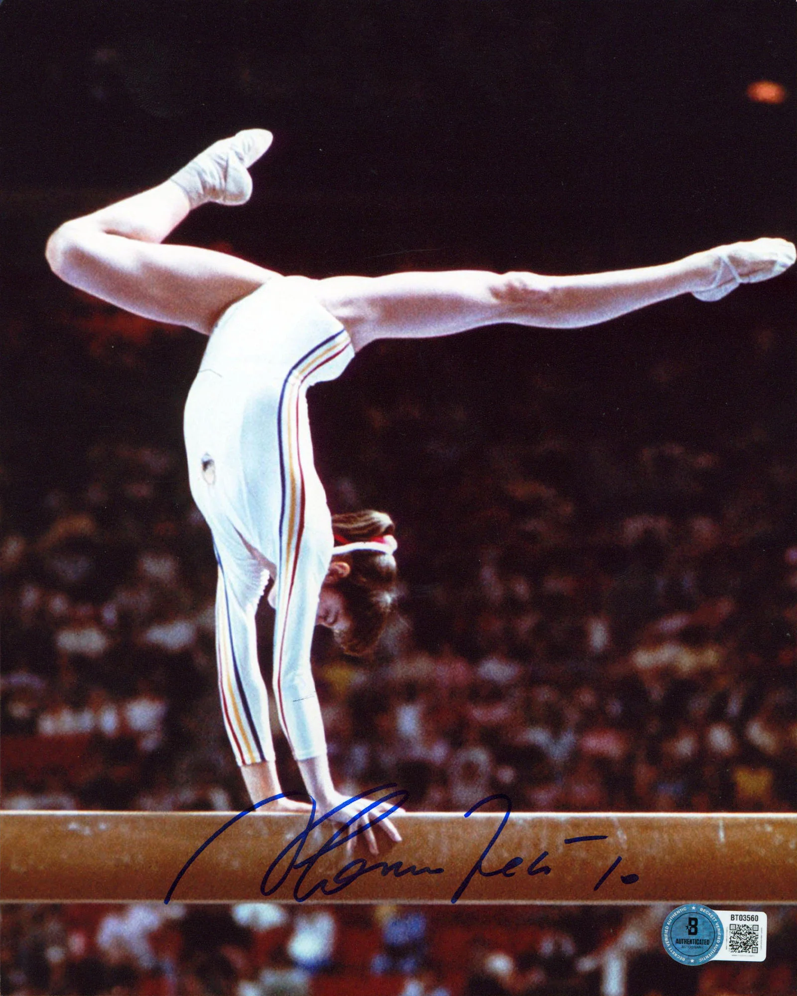 Nadia Comaneci Authentic Signed 8x10 Vertical Photo Autographed BAS 2 - Image 2