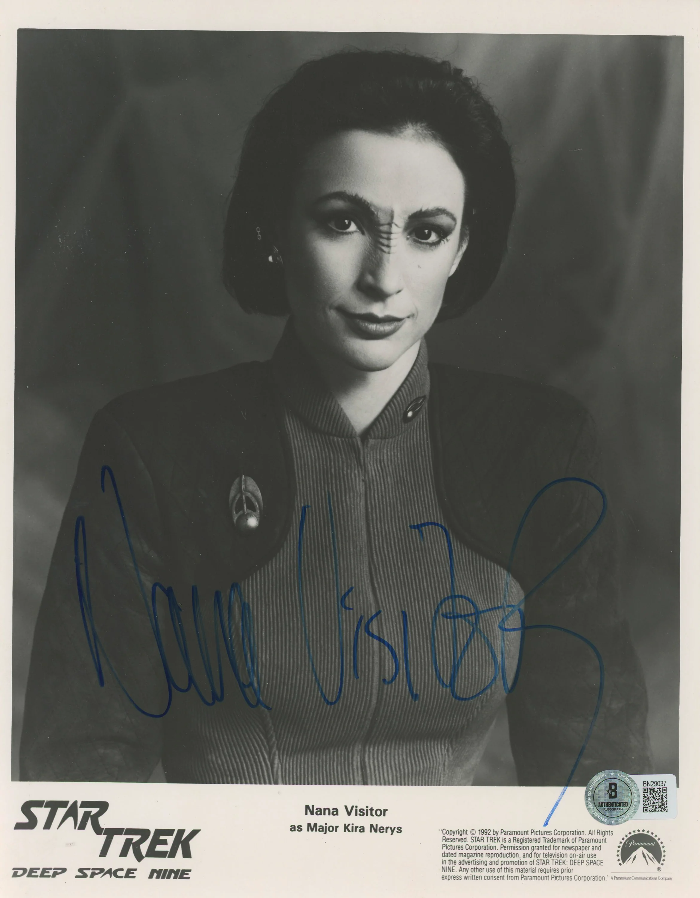 Nana Visitor Star Trek: Deep Space Nine Authentic Signed 8x10 Photo BAS #BN29037 - Image 2