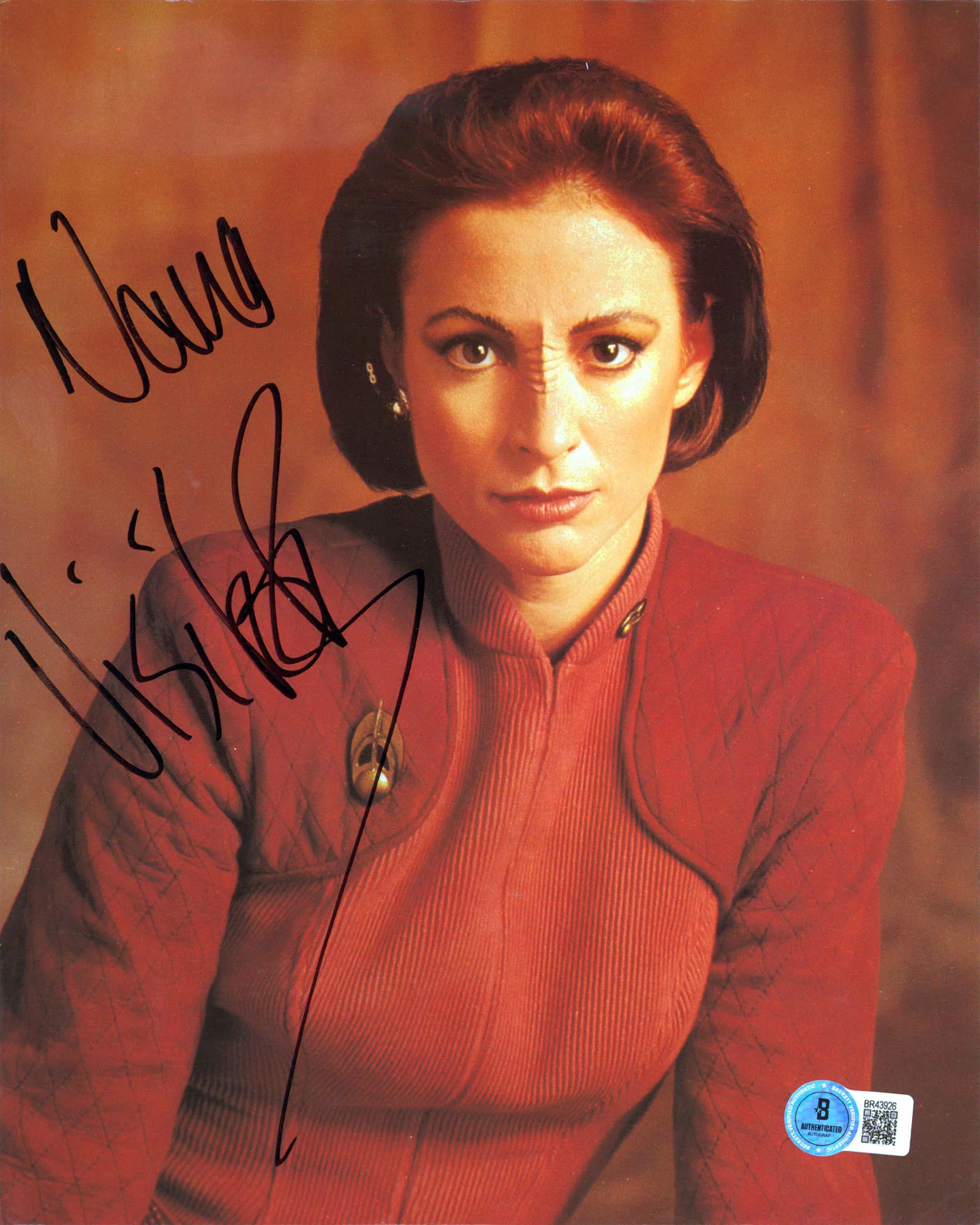 Nana Visitor Star Trek: Deep Space Nine Signed 8x10 Postcard BAS #BR43926