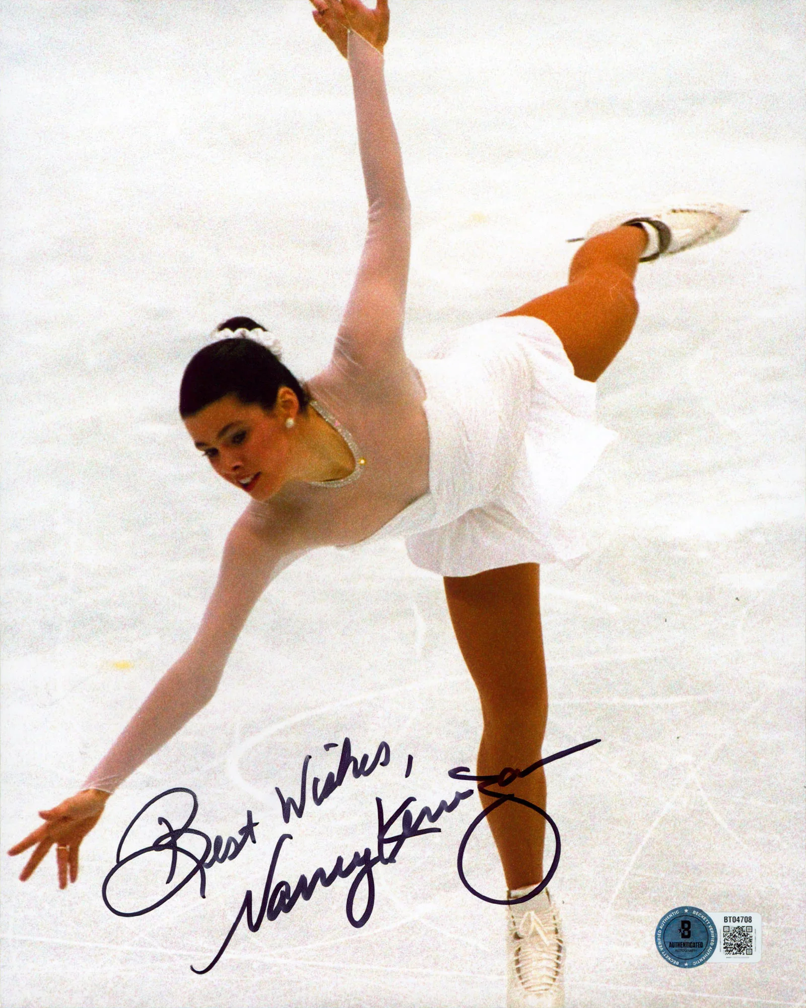 Nancy Kerrigan "Best Wishes" Authentic Signed 8x10 Vertical Photo BAS #BT04708 - Image 2