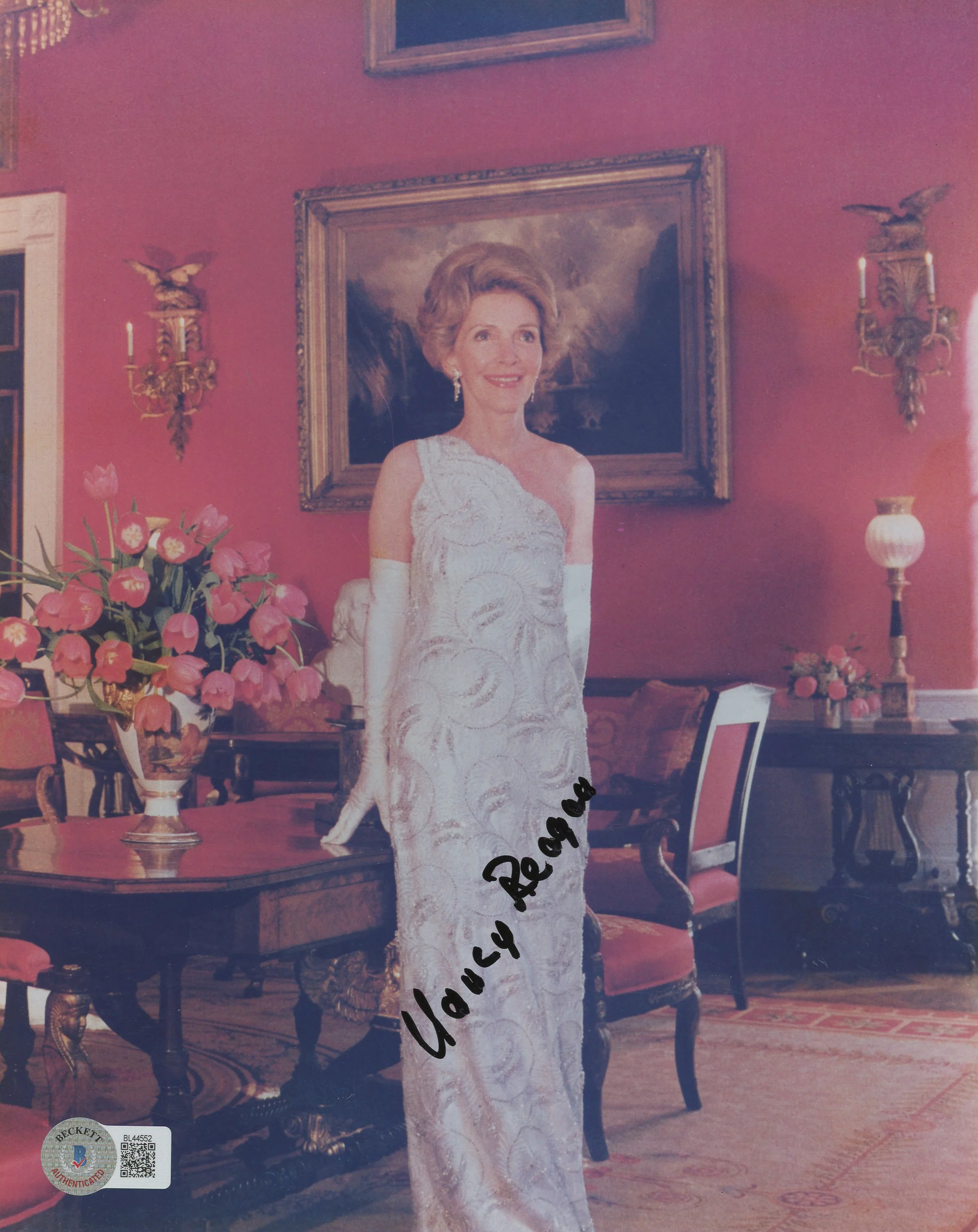 Nancy Reagan Hellcats of the Navy Authentic Signed 8x10 Photo BAS #BL44552 - Image 2