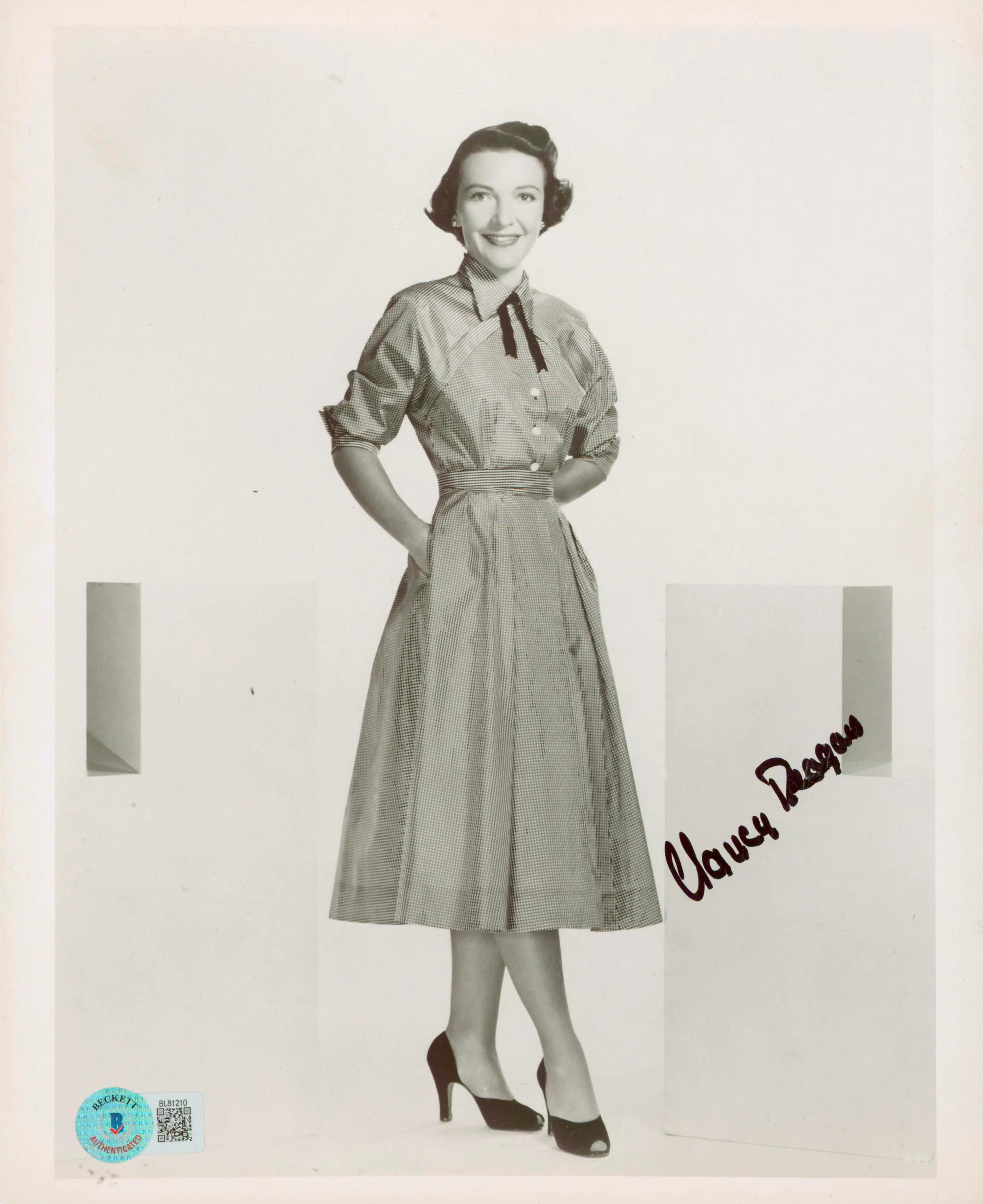 Nancy Reagan Hellcats of the Navy Authentic Signed 8x10 Photo BAS #BL81210