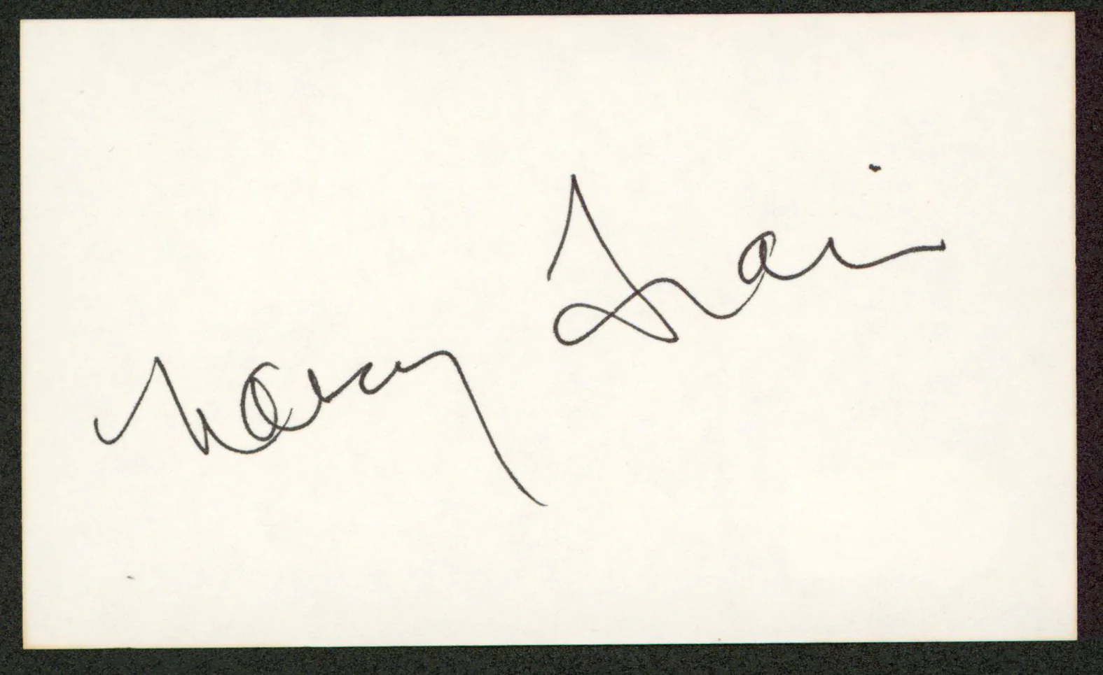 Nancy Travis Last Man Standing Authentic Signed 3x5 Index Card Autographed BAS - Image 2