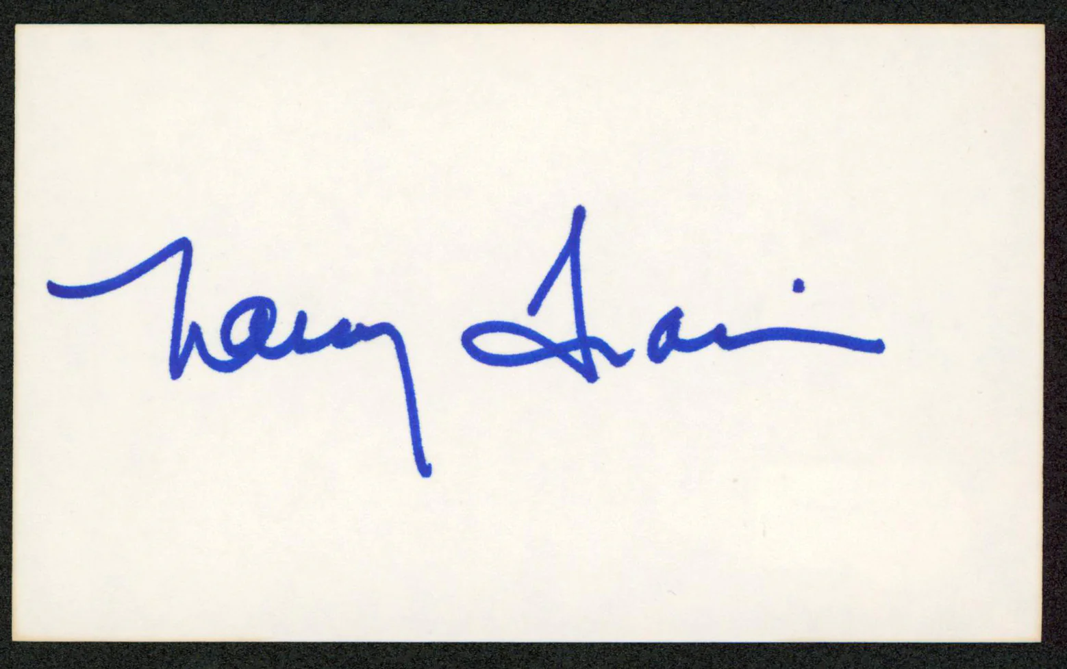 Nancy Travis Last Man Standing Authentic Signed 3x5 Index Card BAS #BW35520
