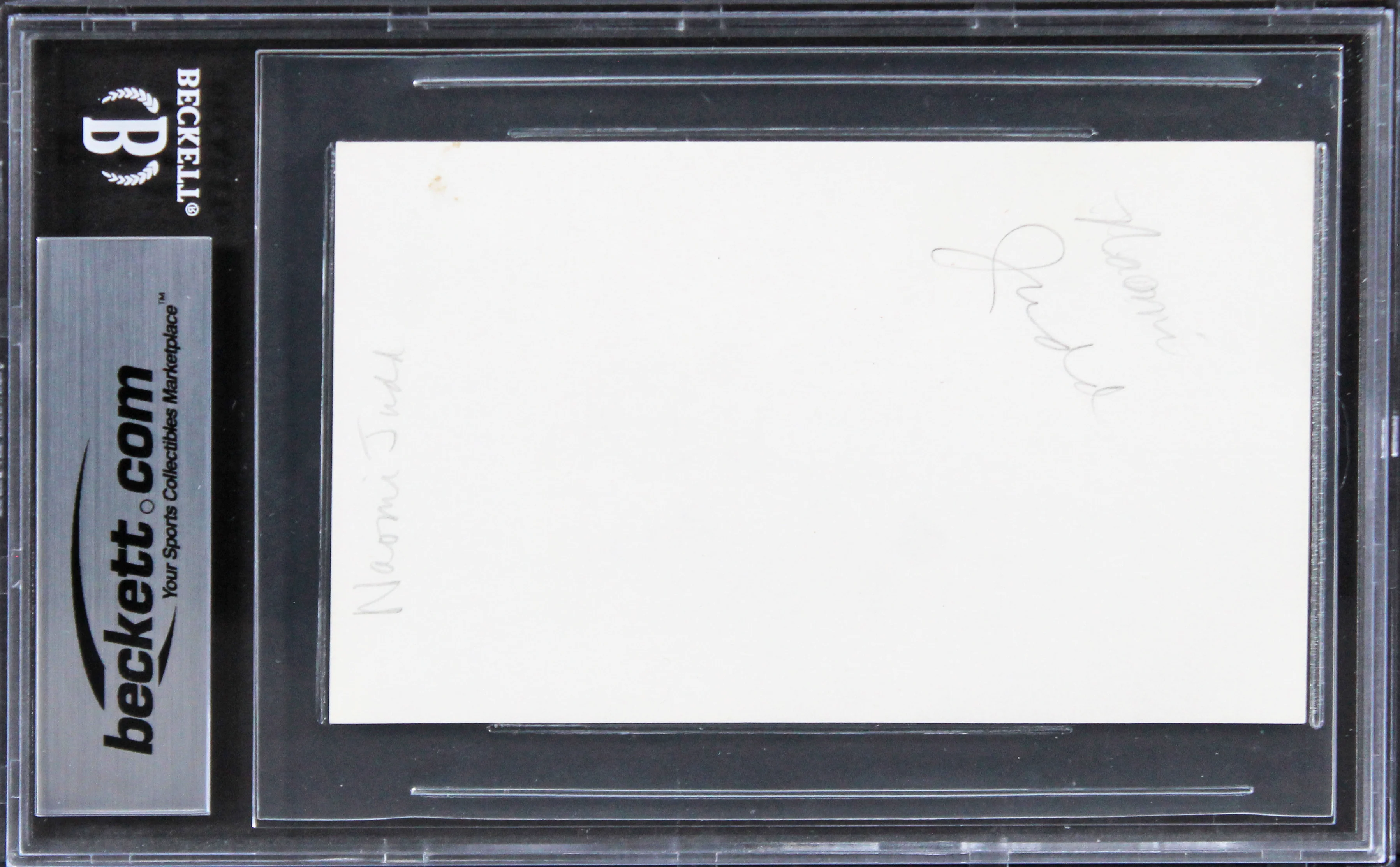 Naomi Judd Someone Like You "Love" Authentic Signed 3x5 Index Card BAS Slabbed - Image 3