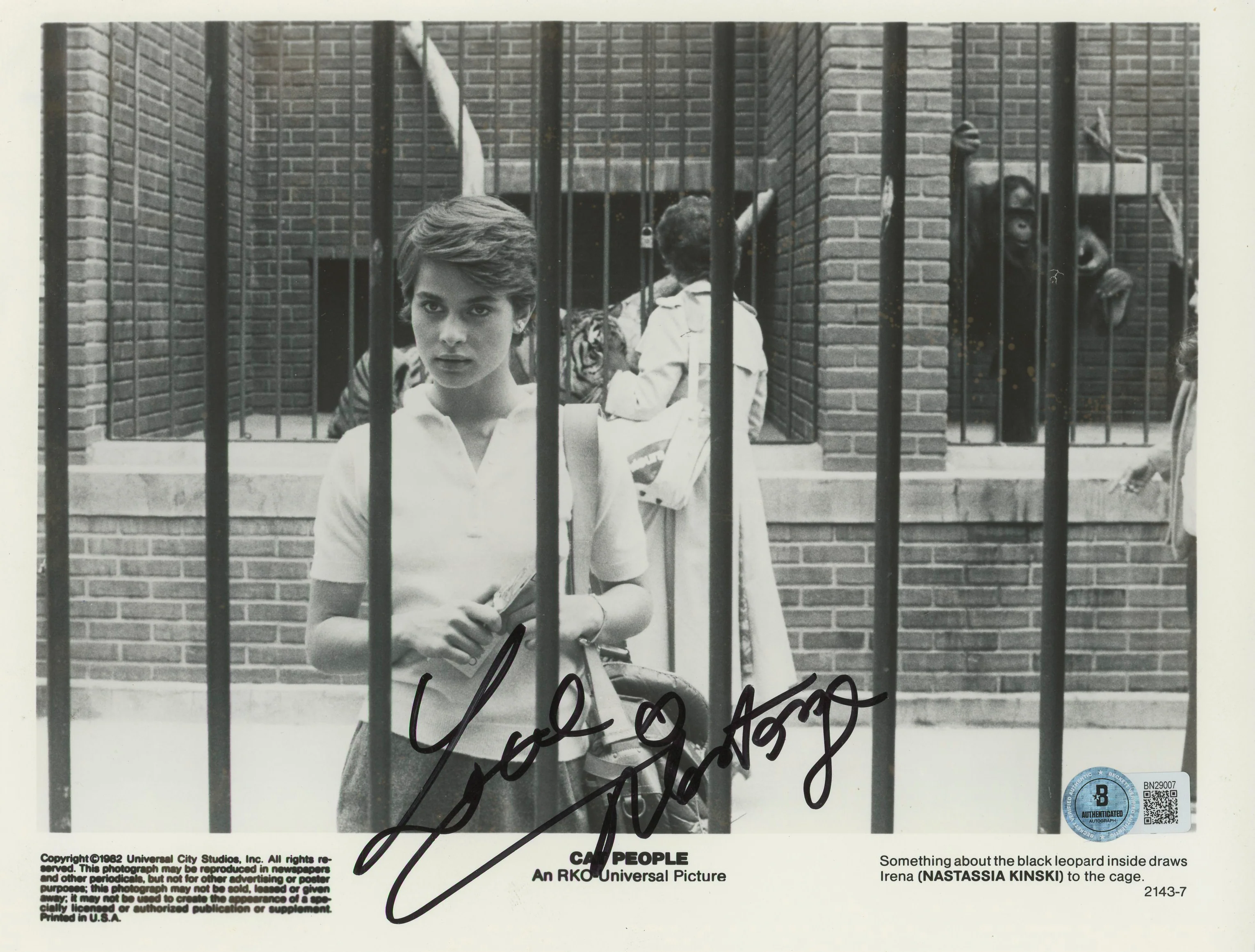 Nastassja Kinski Cat People Authentic Signed 8x10 Photo Autographed BAS #BN29007 - Image 2
