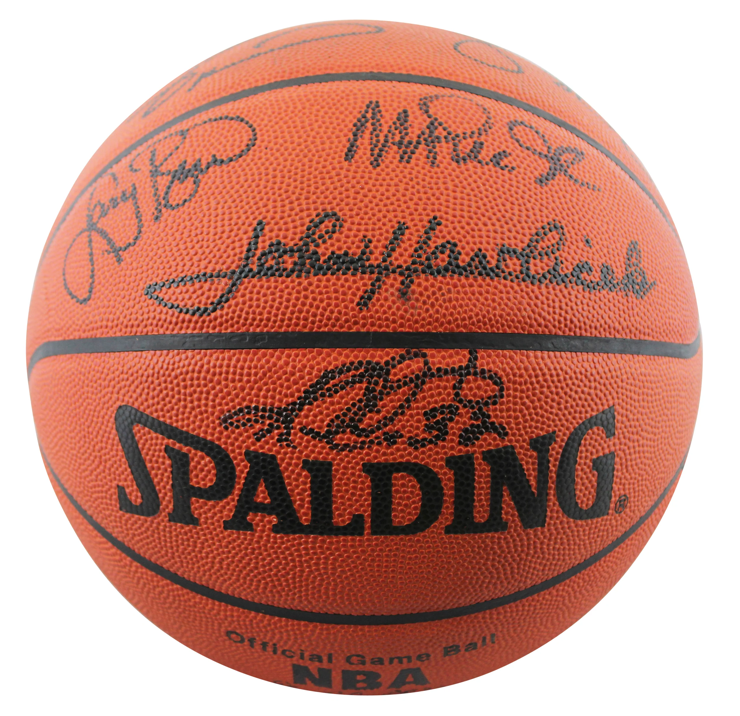NBA 50 (13) Havelicek, Johnson, Bird, O'Neal Signed NBA Basketball BAS #AE13451