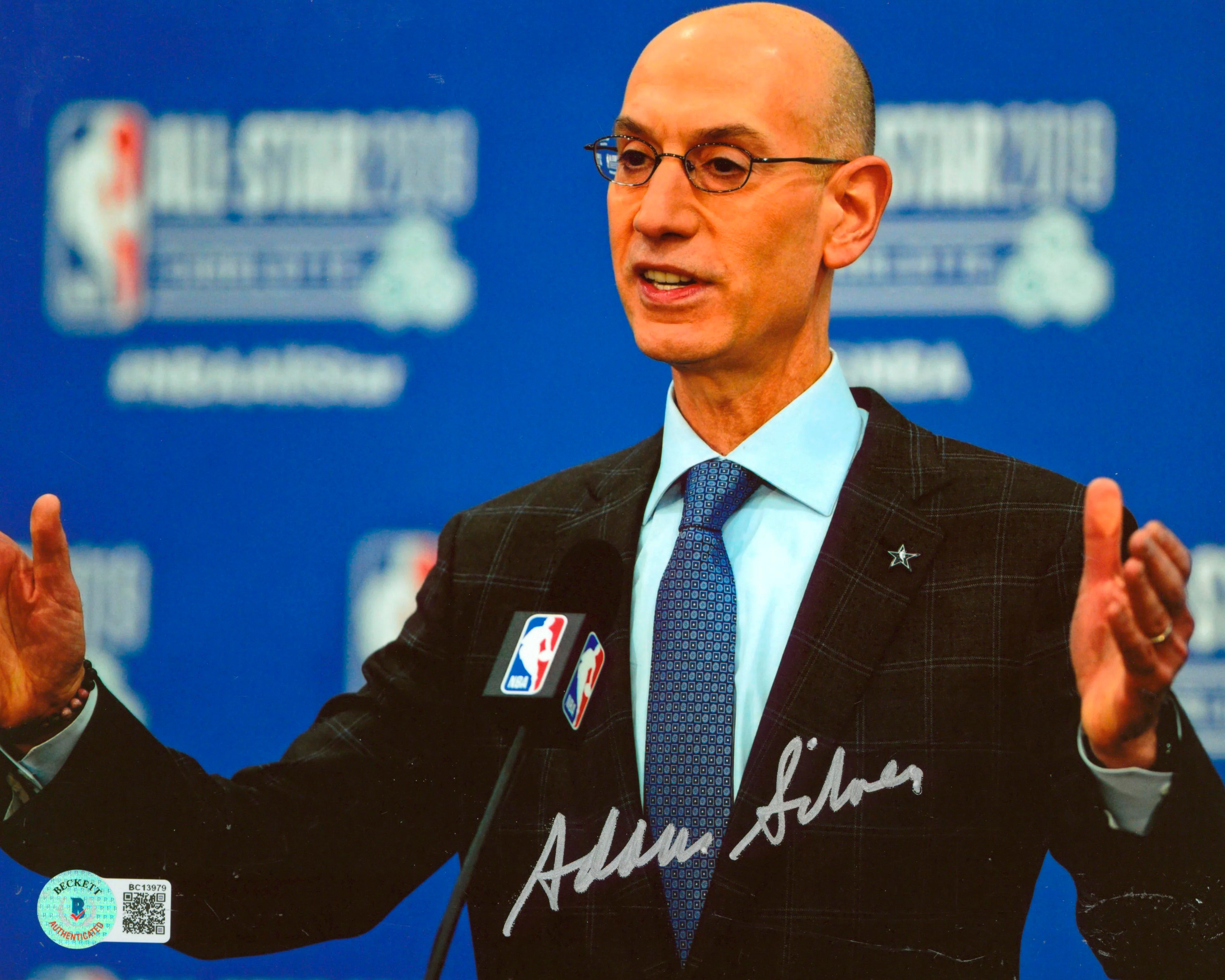 NBA Adam Silver Authentic Signed 8x10 Photo Autographed BAS #BC13979 - Image 2