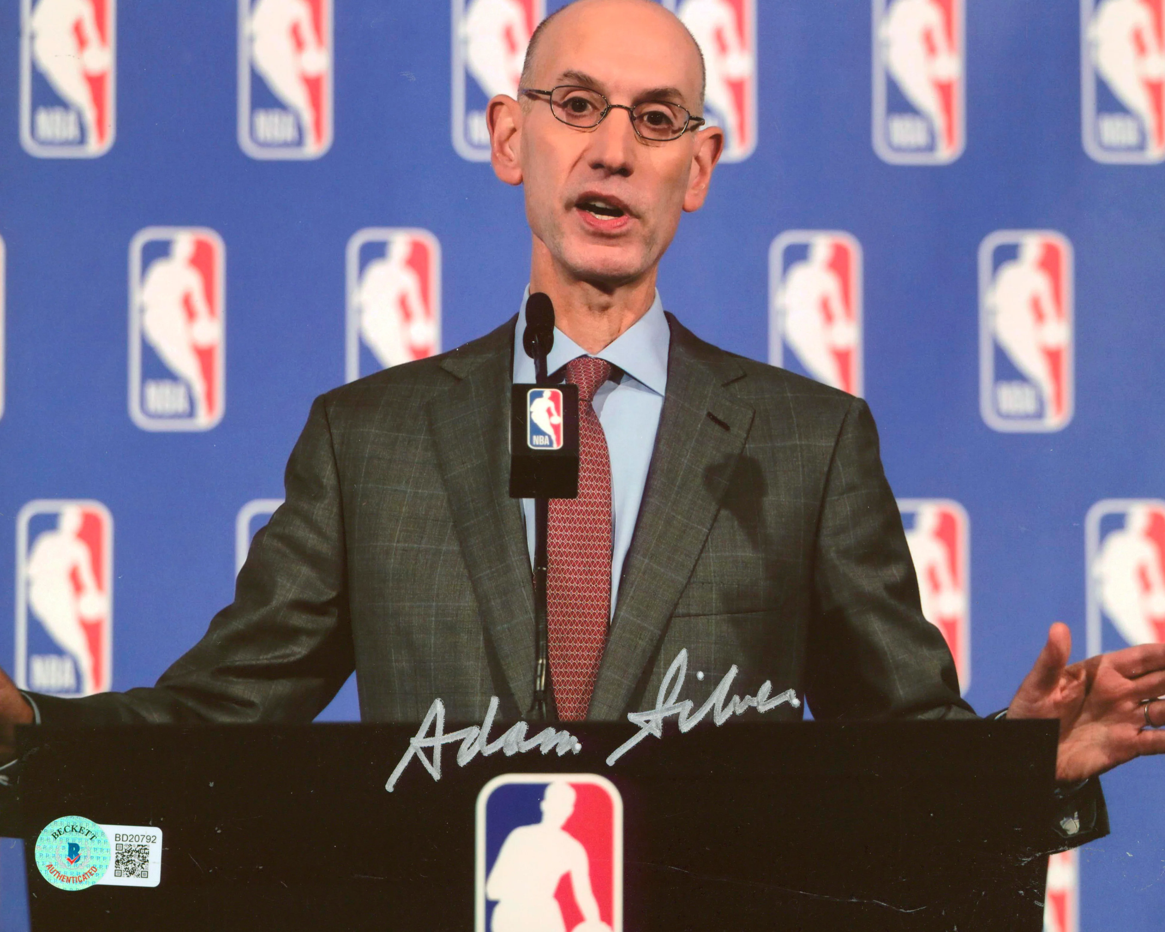NBA Adam Silver Authentic Signed 8x10 Photo Autographed BAS #BD20792 - Image 2