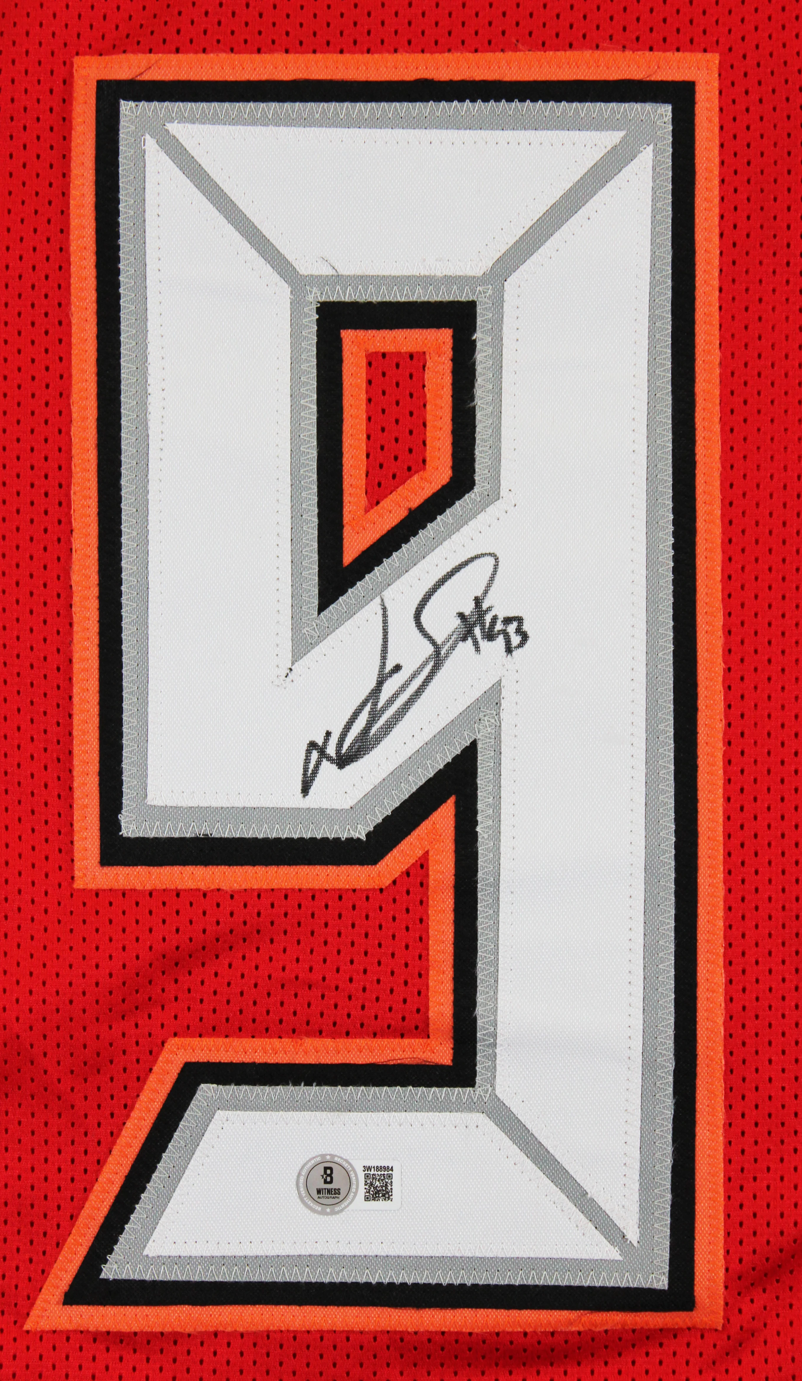 Ndamukong Suh Authentic Signed Red Pro Style Jersey Autographed BAS Witnessed - Image 3
