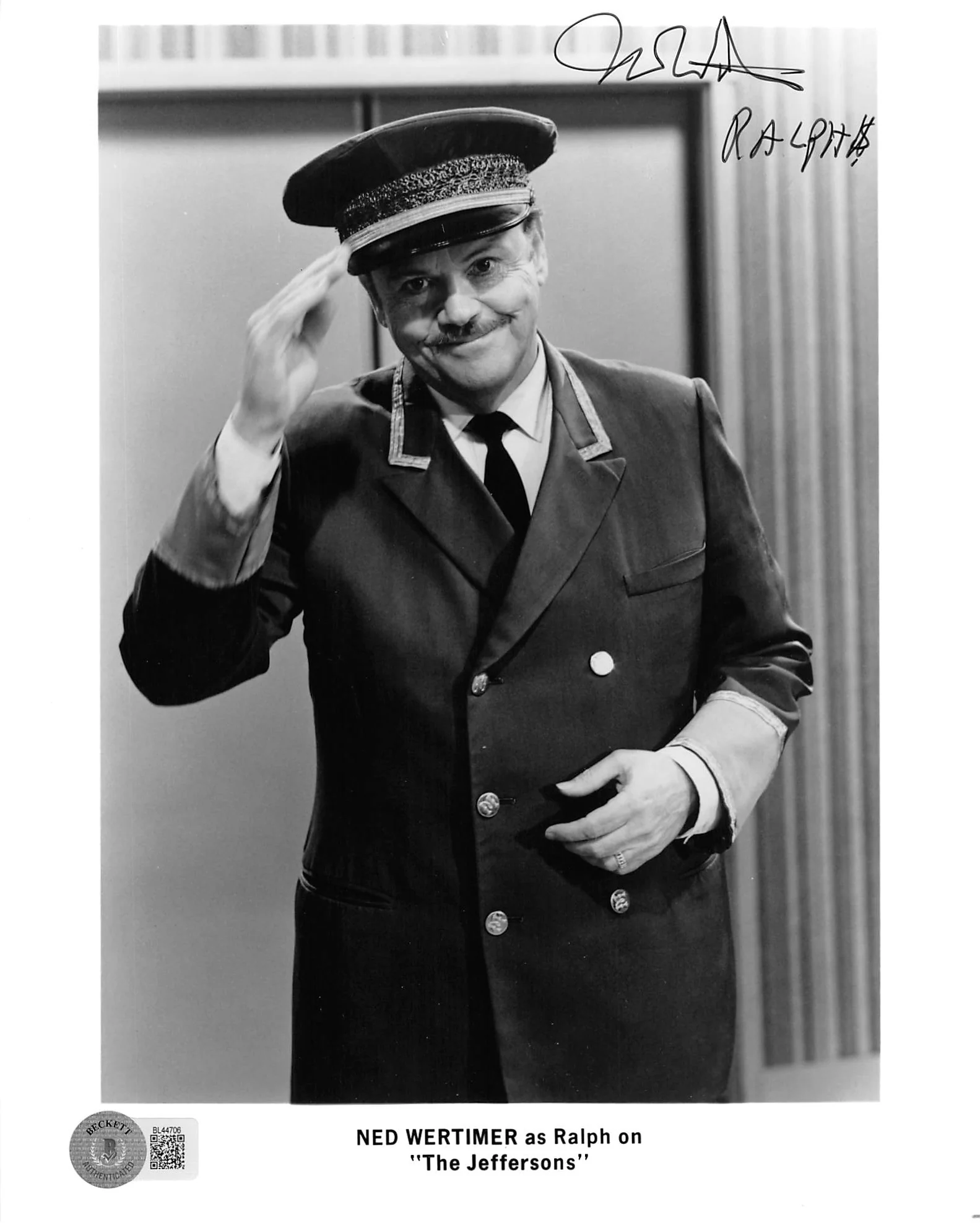 Ned Wertimer The Jeffersons "Ralph" Authentic Signed 8x10 Photo BAS #BL44706 - Image 2