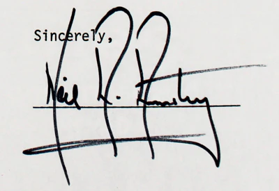 Neil Armstrong Apollo 11 Signed 7.25x10.5 1973 RSVP Letter BAS #AD85205 - Image 3