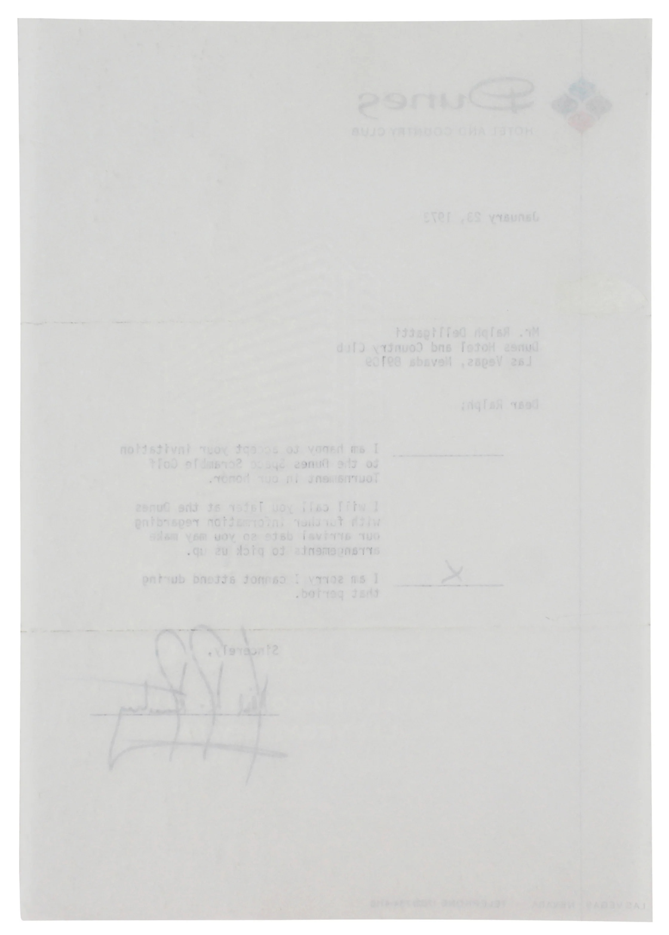 Neil Armstrong Apollo 11 Signed 7.25x10.5 1973 RSVP Letter BAS #AD85205 - Image 5