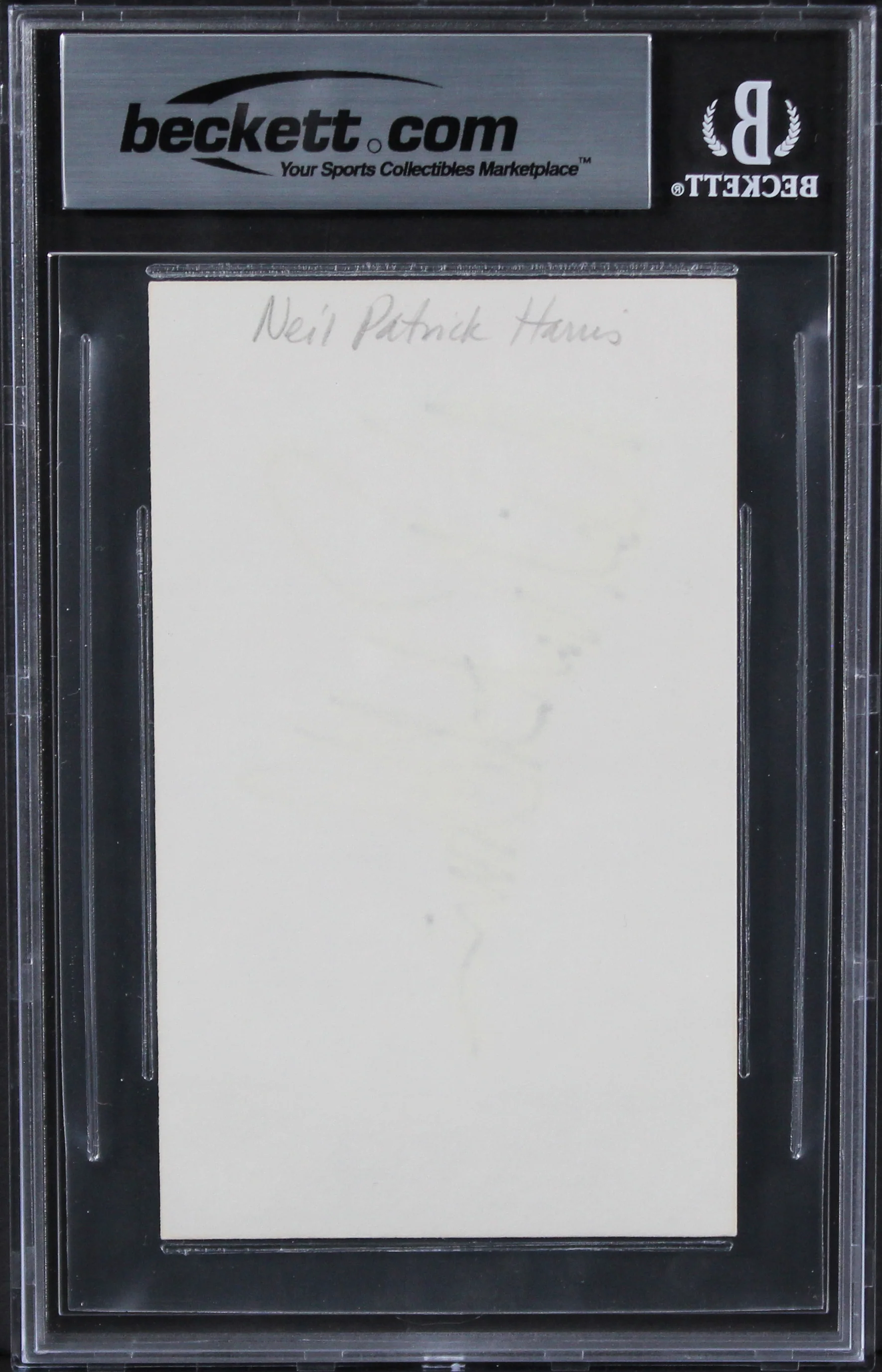 Neil Patrick Harris How I Met Your Mother Signed 3x5 Index Card BAS Slabbed 1 - Image 3