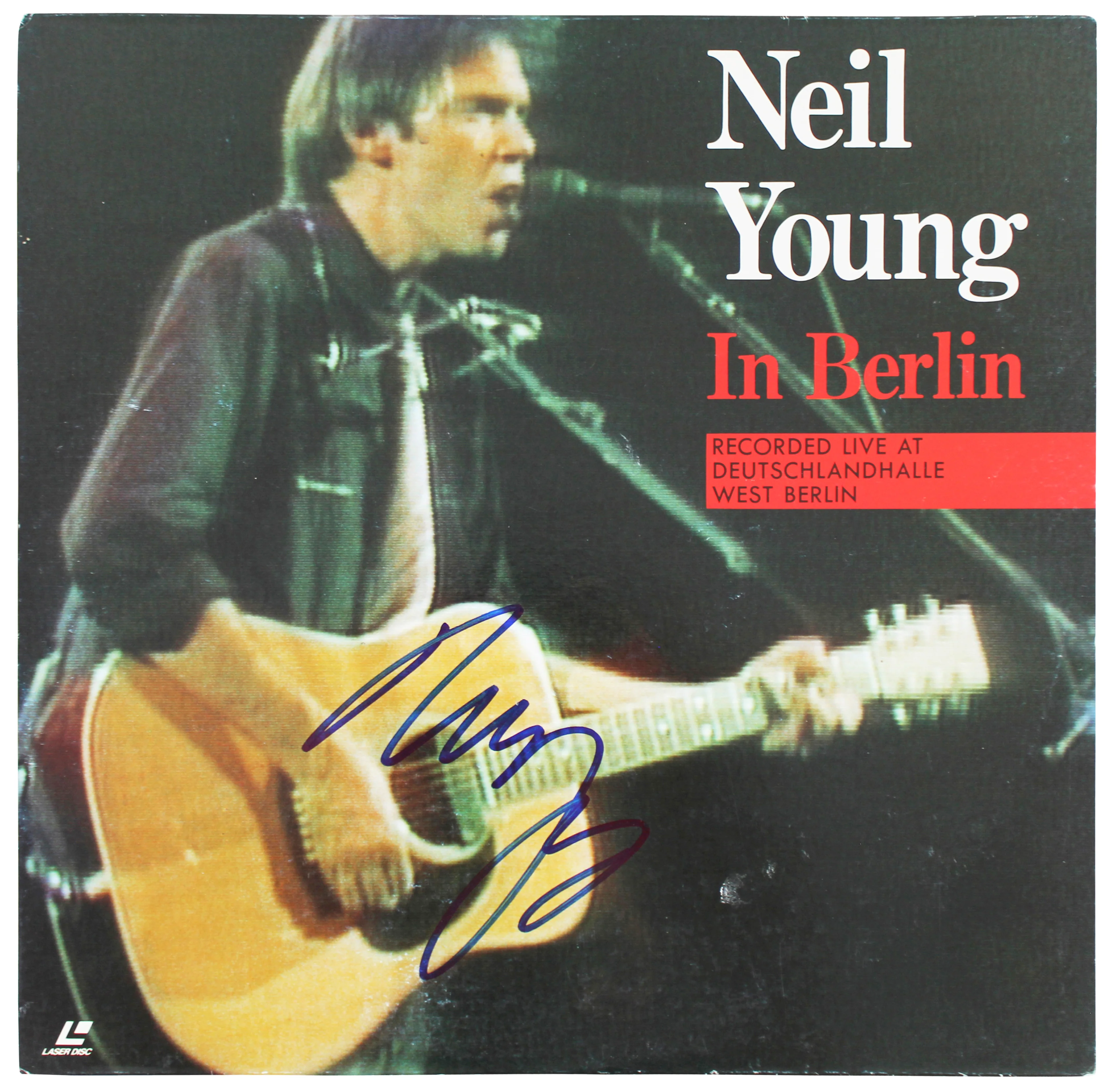 Neil Young Authentic Signed In Berlin Laserdisc Cover W/o Disk BAS #AA46422 - Image 2