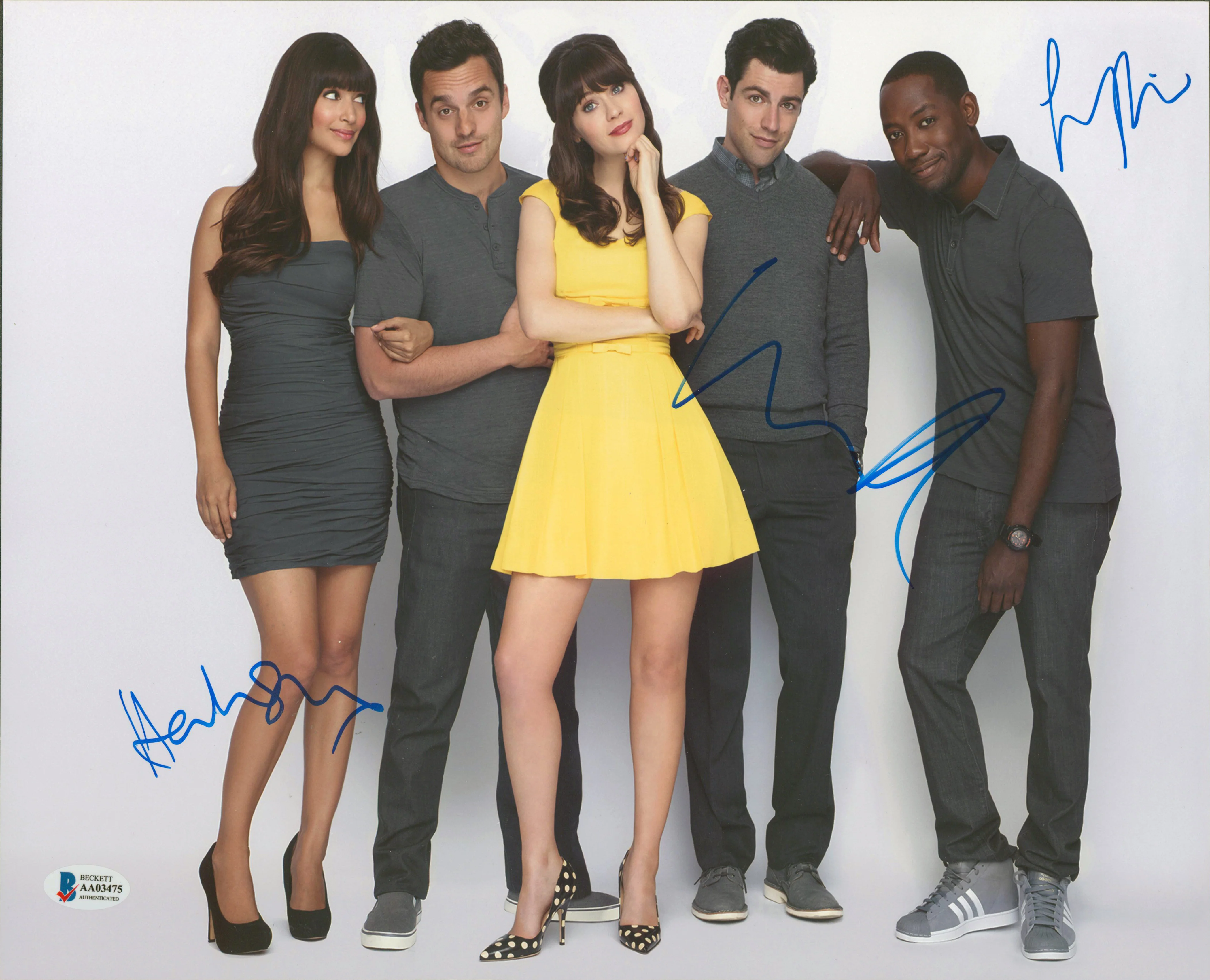 New Girl (3) Simone, Morris & Greenfield Signed 11x14 Photo BAS #AA03475 - Image 2