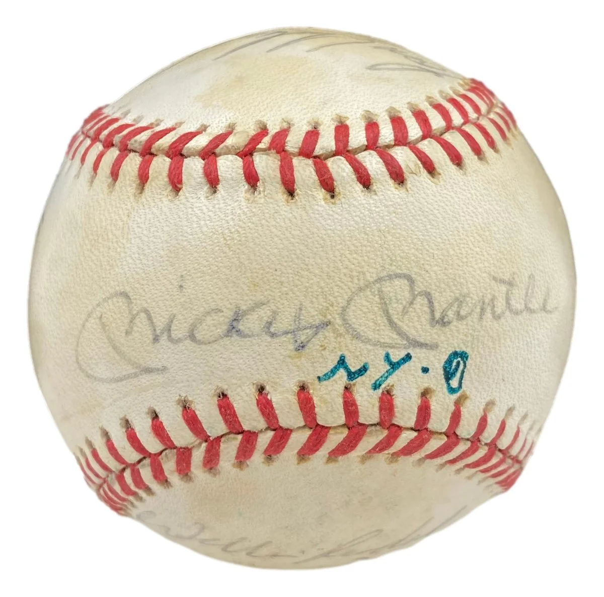 New York Yankees Greats Signed Official AL Baseball Mantle & More BAS AC61977