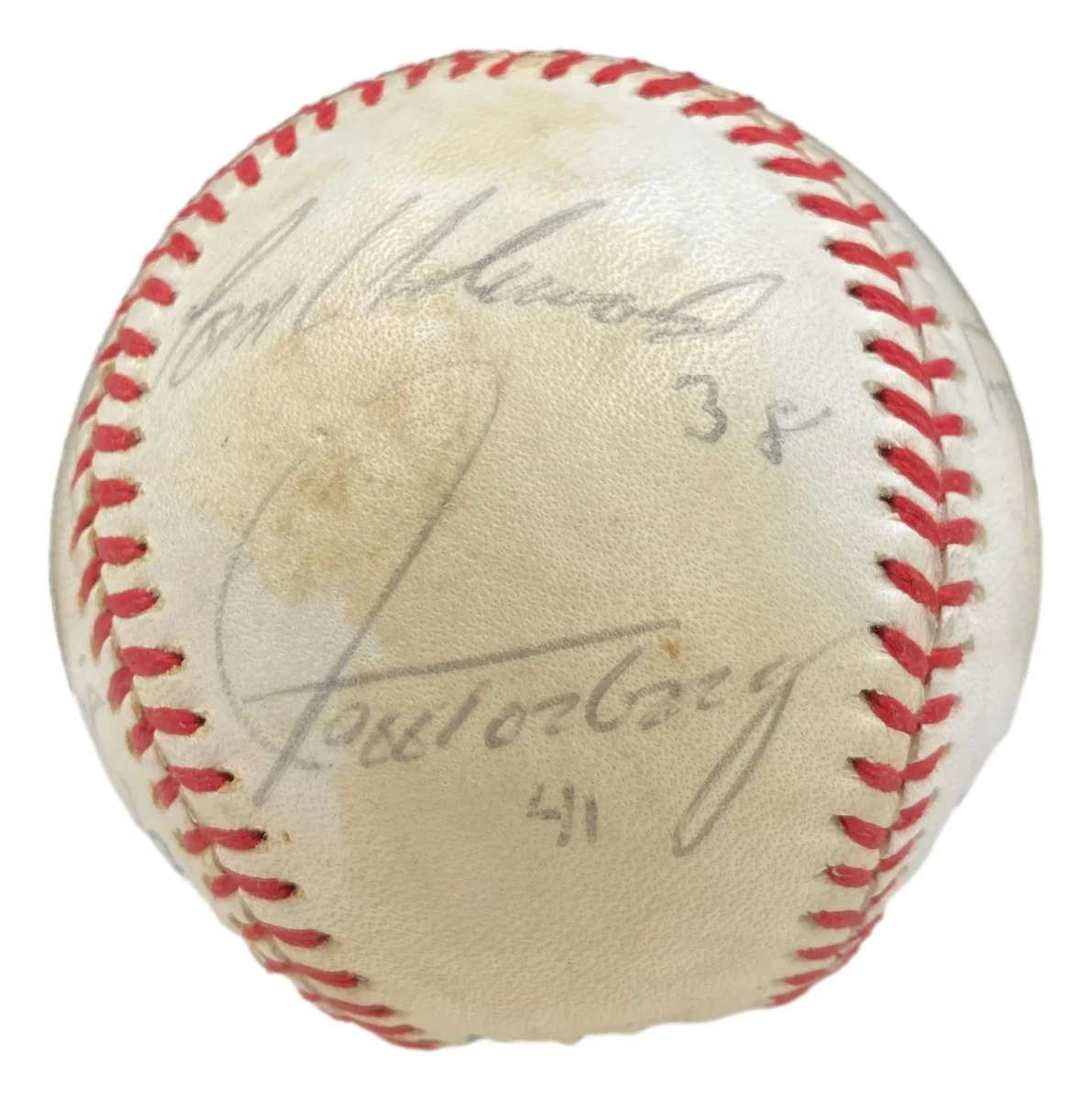New York Yankees Greats Signed Official AL Baseball Mantle & More BAS AC61977 - Image 4