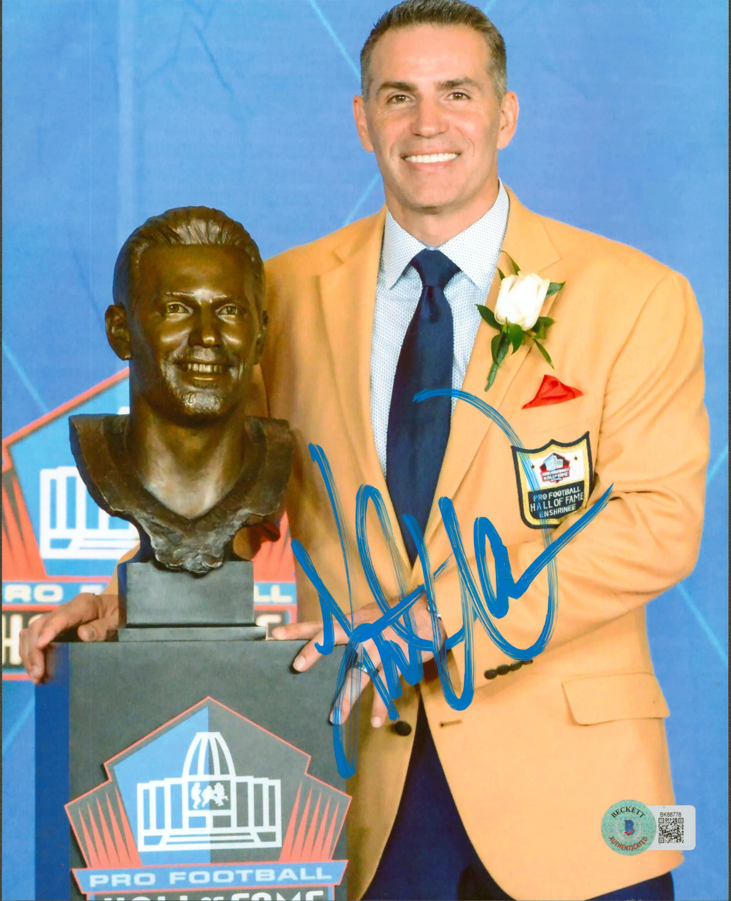 NFL Kurt Warner Authentic Signed 8x10 Photo Autographed BAS #BK88778