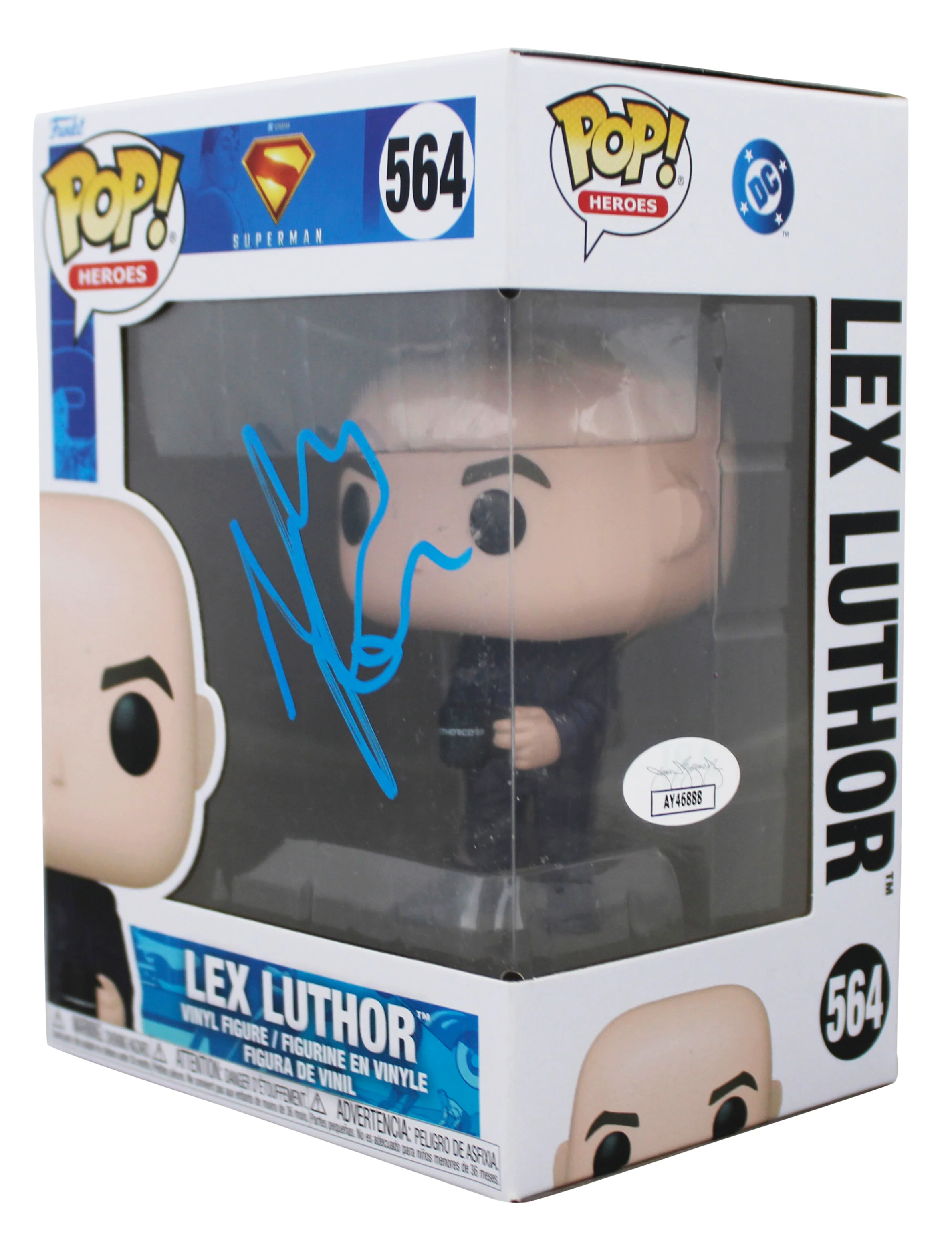 Nicholas Hoult Superman Signed Lex Luthor #564 Funko Pop Vinyl Figure JSA - Image 3