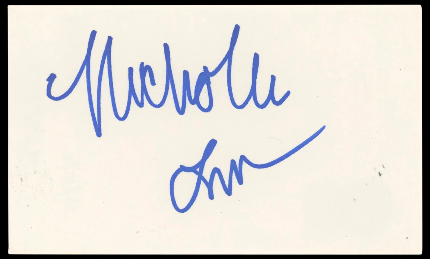 Nicholle Tom The Nanny Authentic Signed 3x5 Index Card Autographed BAS #BN33229 - Image 2