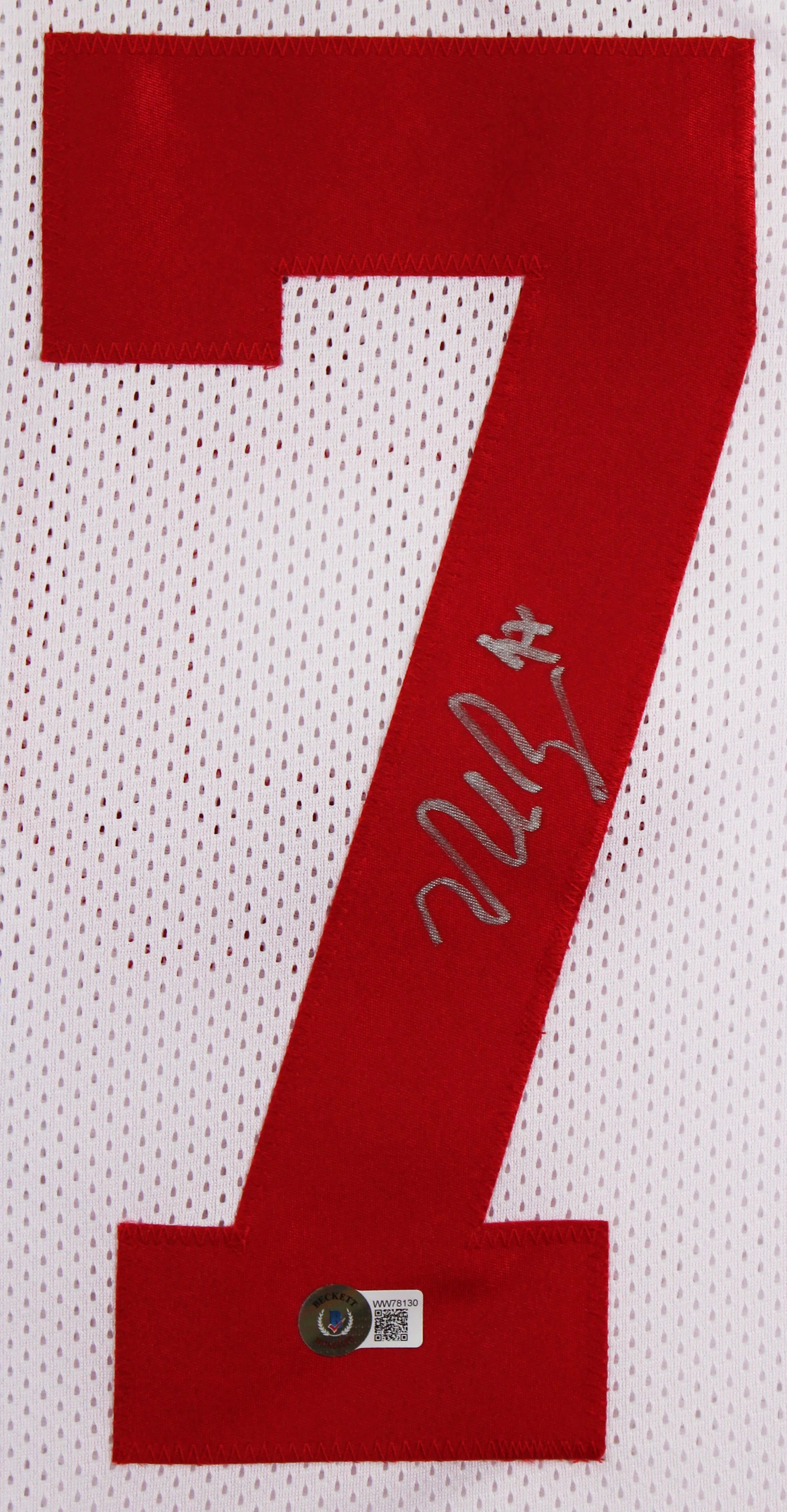 Nick Bosa Authentic Signed White Jersey w/ Silver Sig Autographed BAS Witnessed - Image 3