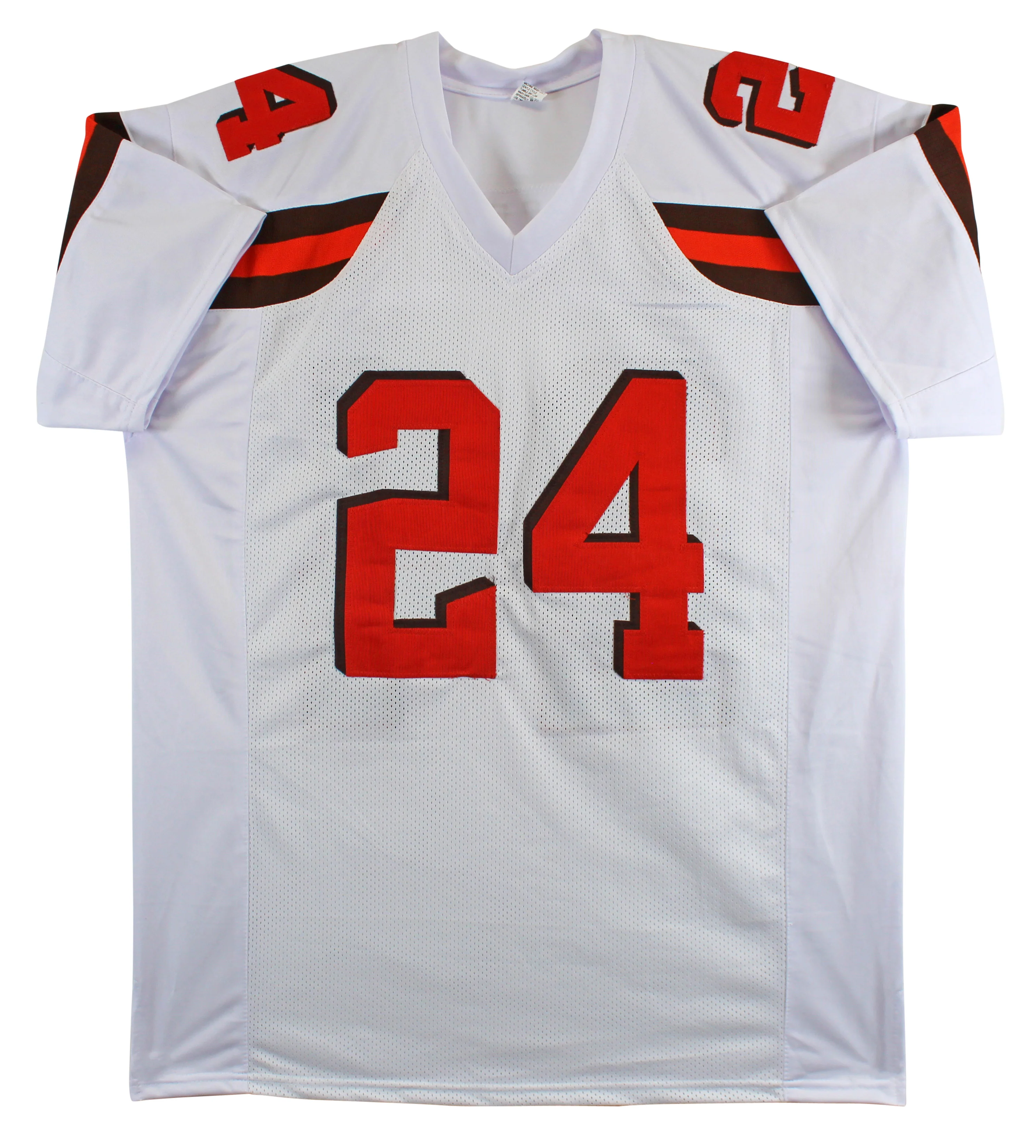 Nick Chubb Authentic Signed White Pro Style Jersey Autographed BAS Witnessed - Image 4