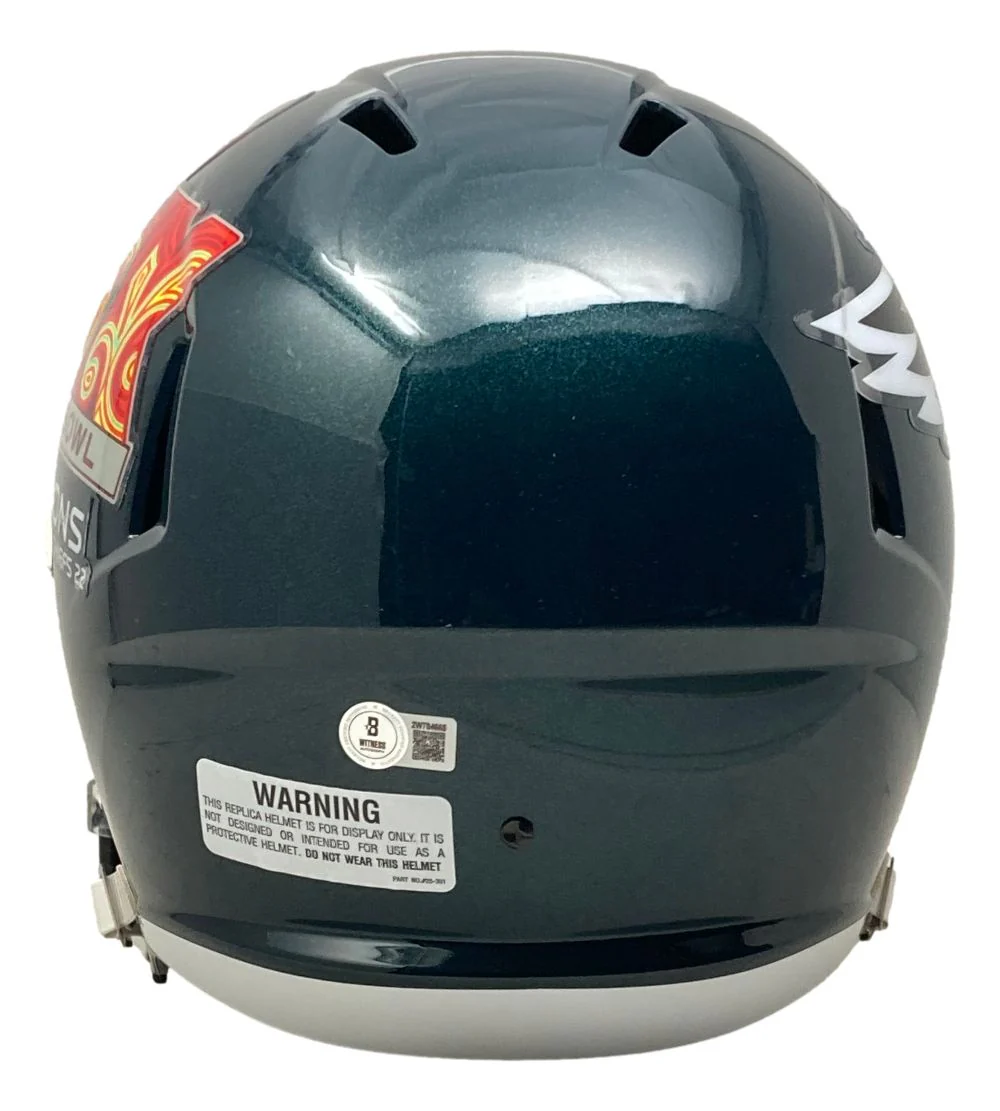 Nick Sirianni Signed Eagles FS Super Bowl 59 LIX Replica Helmet BAS w/ Case - Image 3