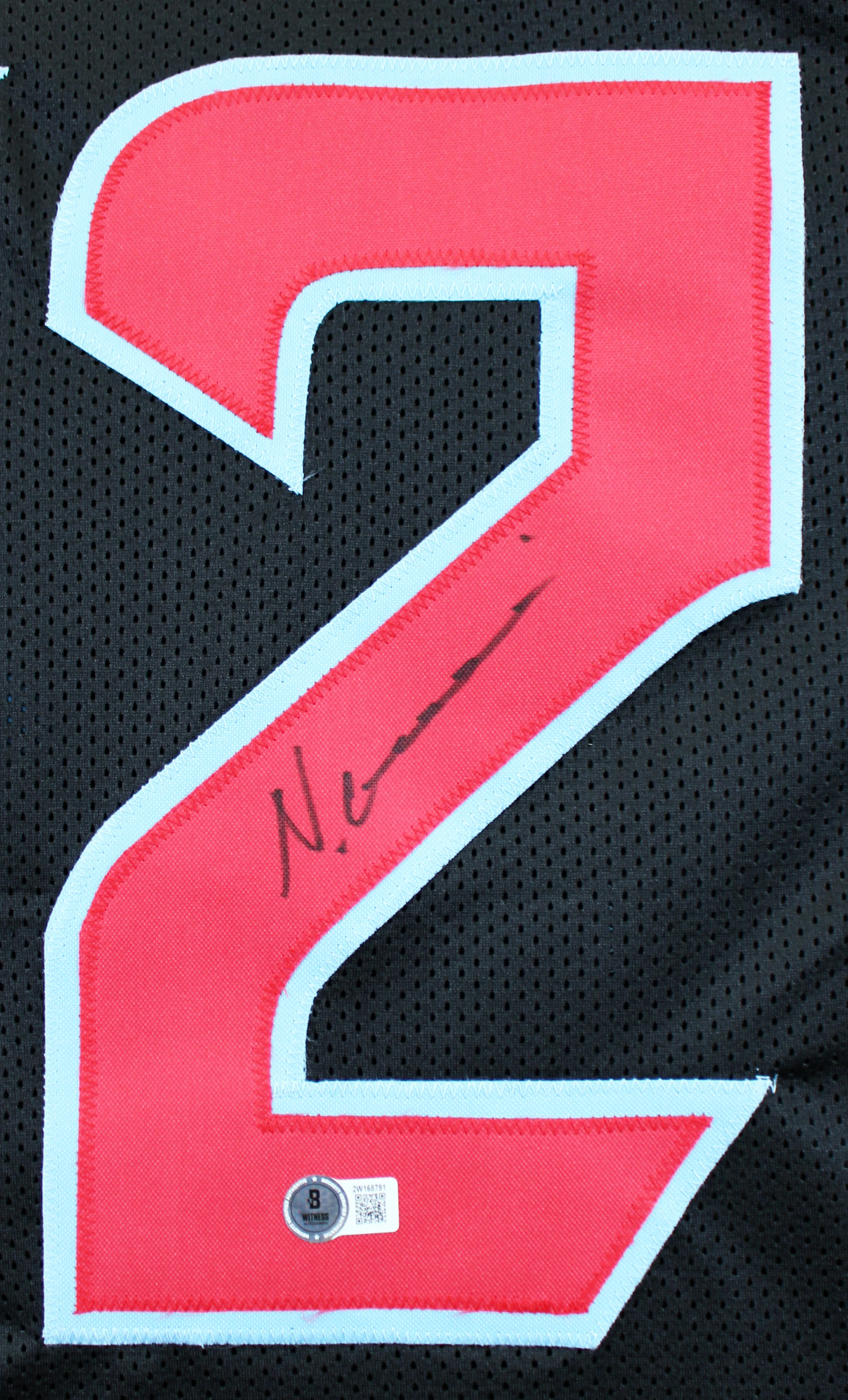 Nico Collins Authentic Signed Alternate Navy Blue Pro Style Jersey BAS Witnessed - Image 3