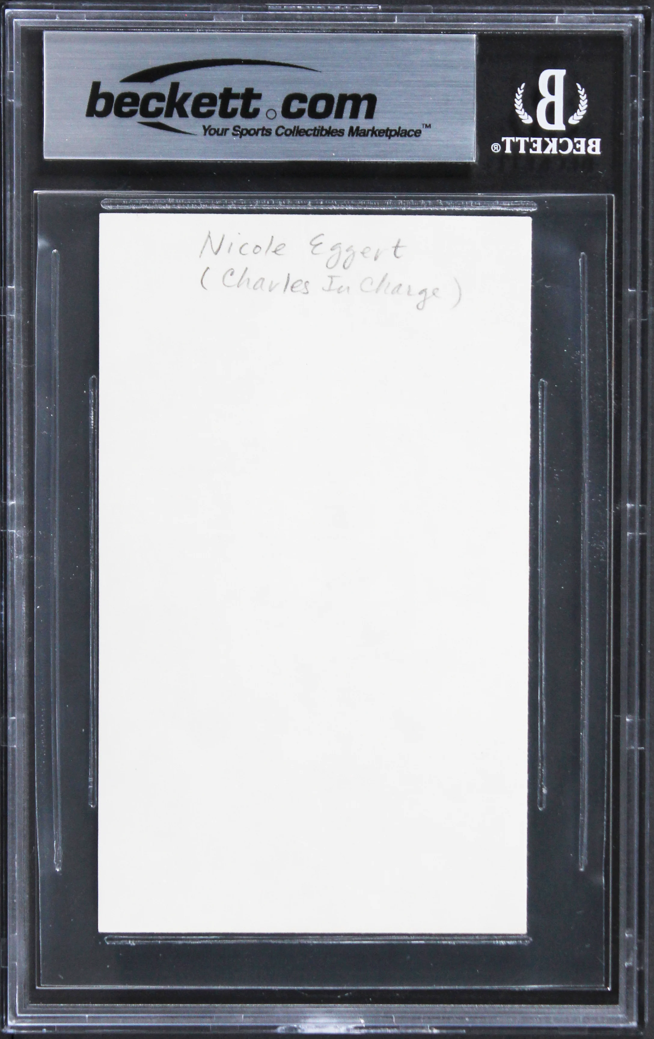Nicole Eggert Baywatch Authentic Signed 3x5 Index Card Autographed BAS Slabbed 1 - Image 3
