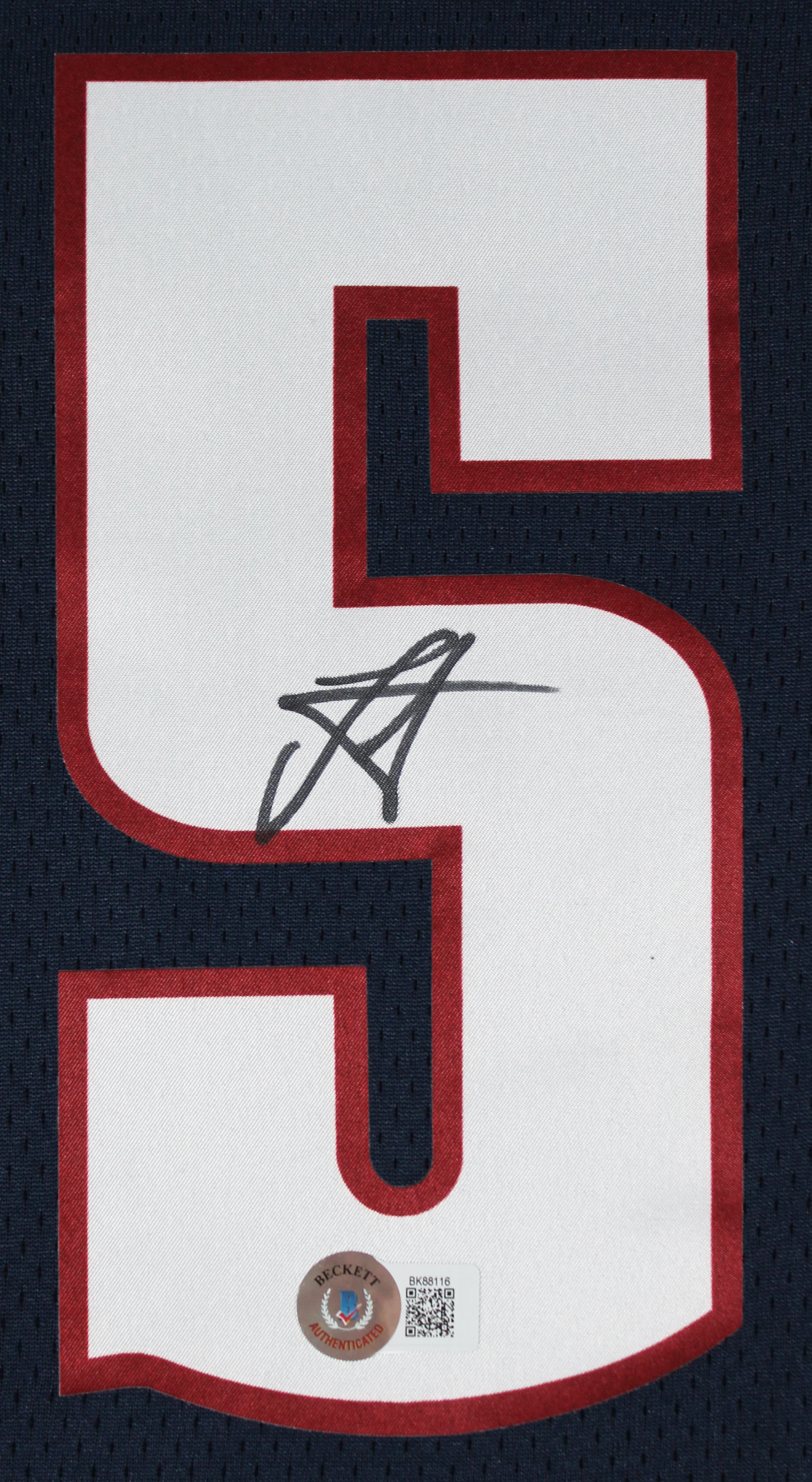 Nikola Jokic Authentic Signed Navy Blue Pro Style Framed Jersey BAS Witnessed - Image 3