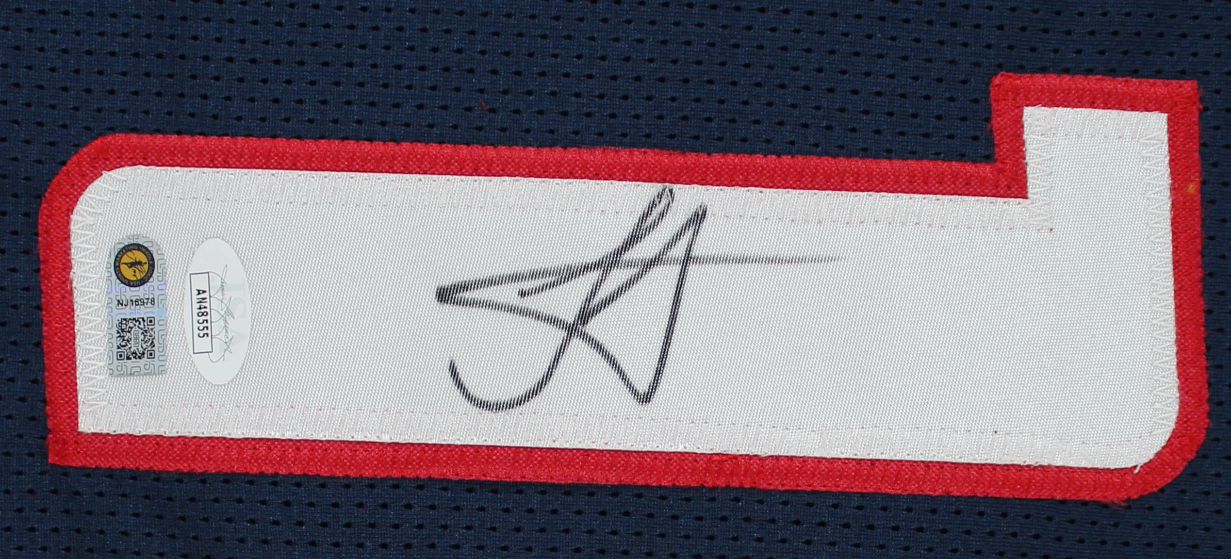 Nikola Jokic Authentic Signed Navy Blue Pro Style Jersey Autographed JSA - Image 3