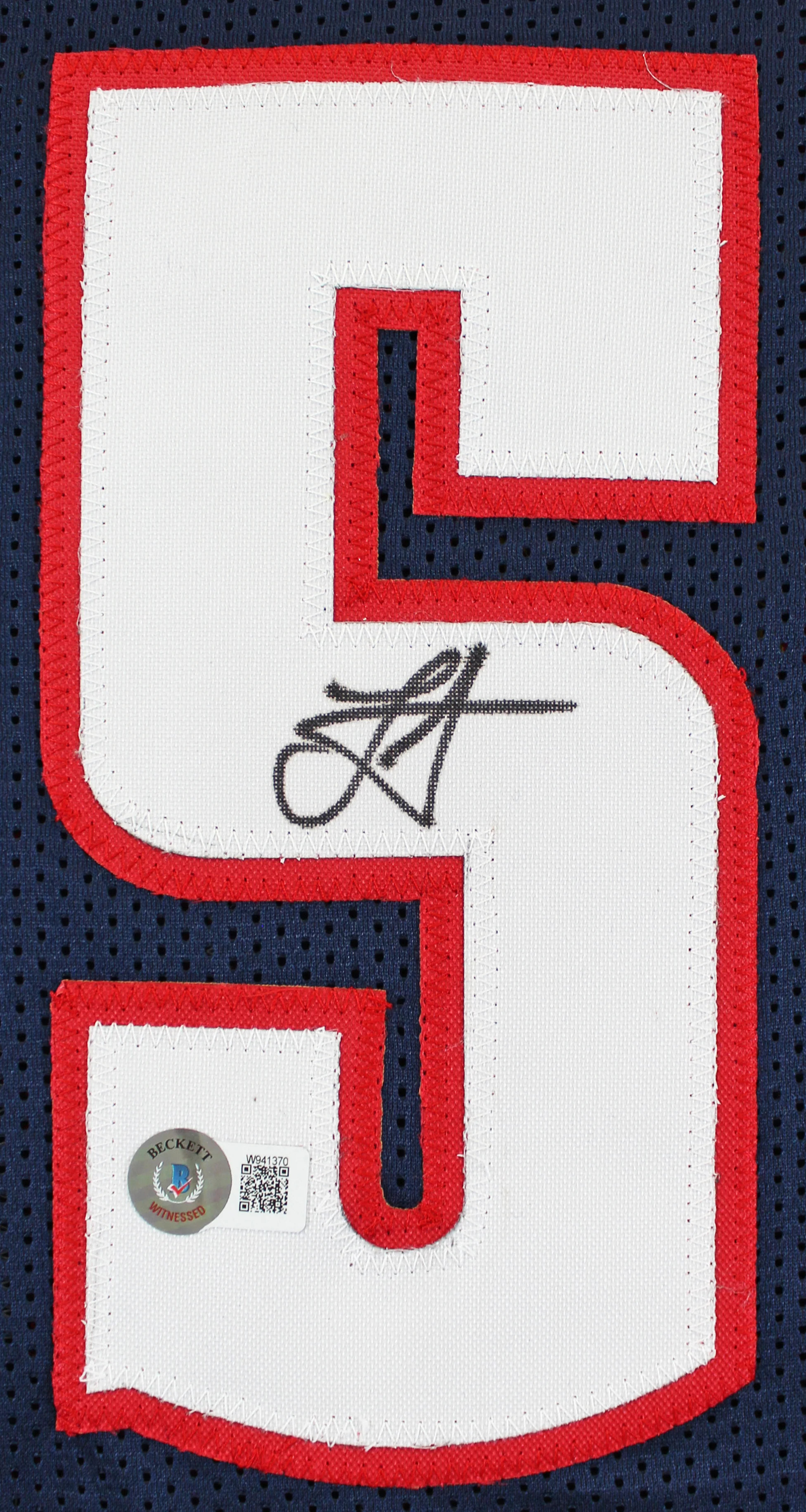 Nikola Jokic Authentic Signed Navy Blue Pro Style Jersey BAS Witnessed - Image 3