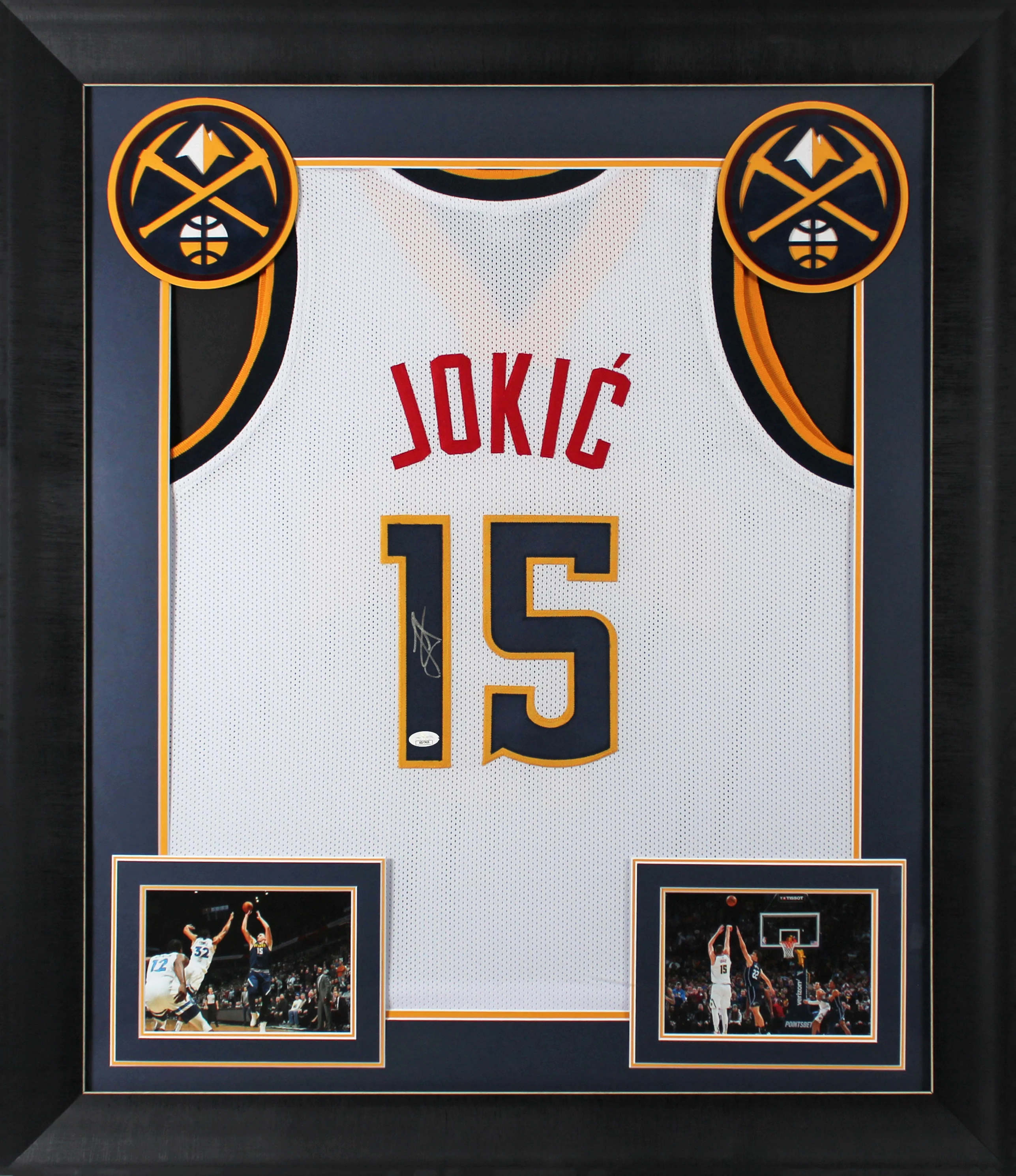 Nikola Jokic Authentic Signed White Pro Style Framed Jersey Autographed JSA 2 - Image 2