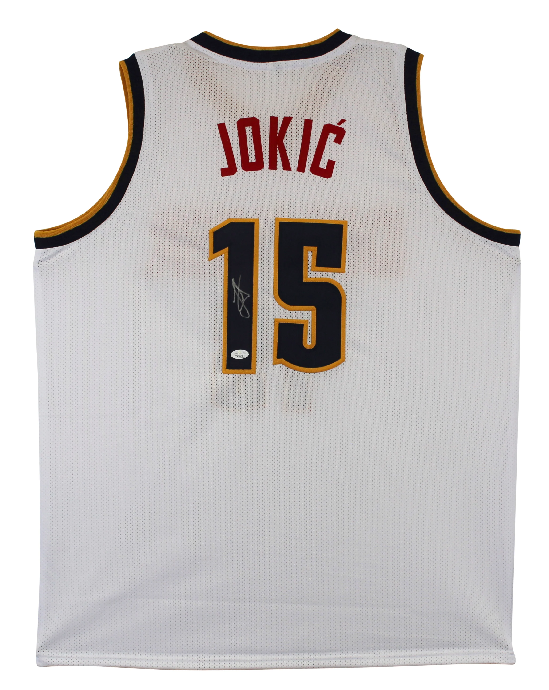 Nikola Jokic Authentic Signed White Pro Style Jersey Autographed JSA 2 - Image 2
